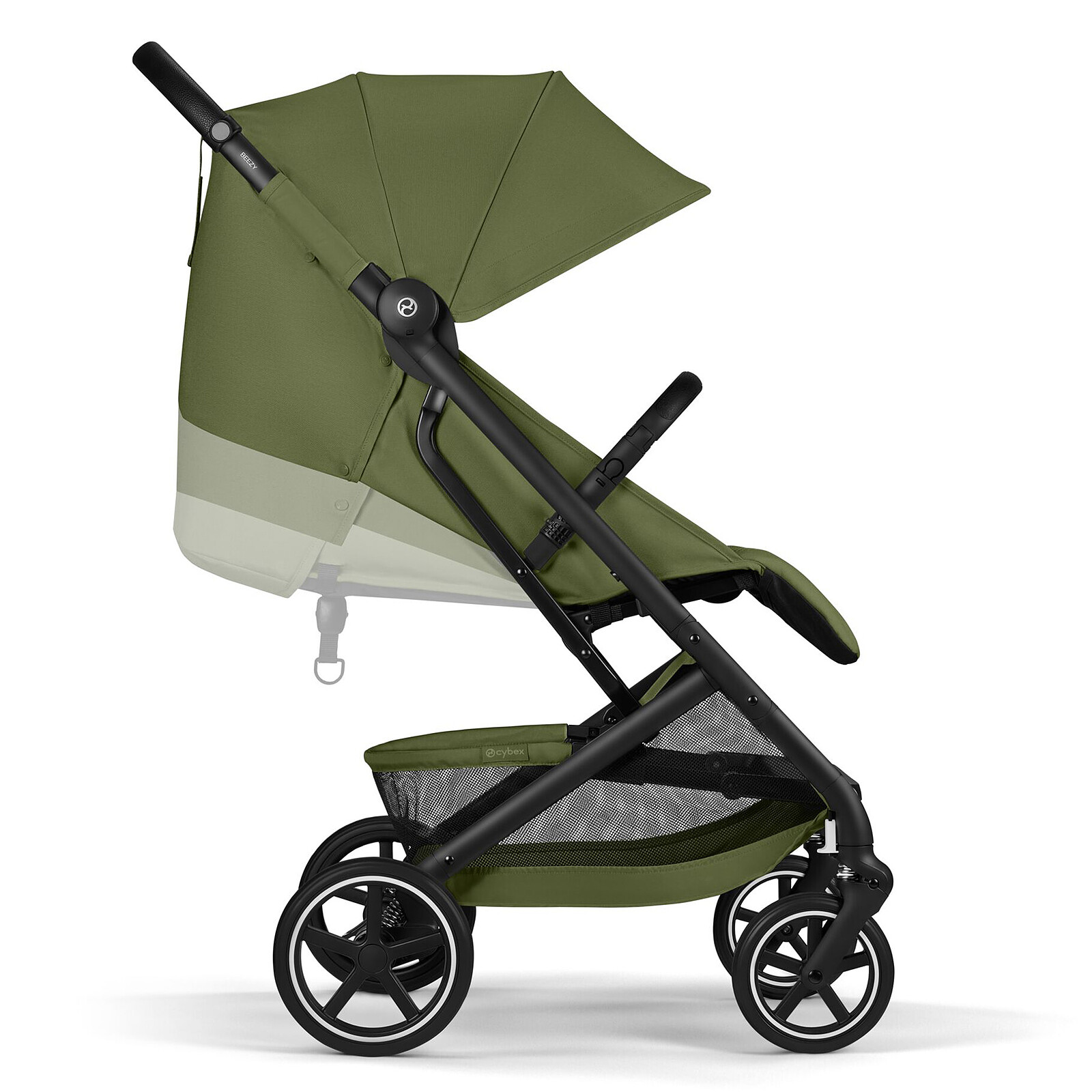 Achat Poussette Citadine Ultra-compacte Beezy Châssis Black - Moss Green