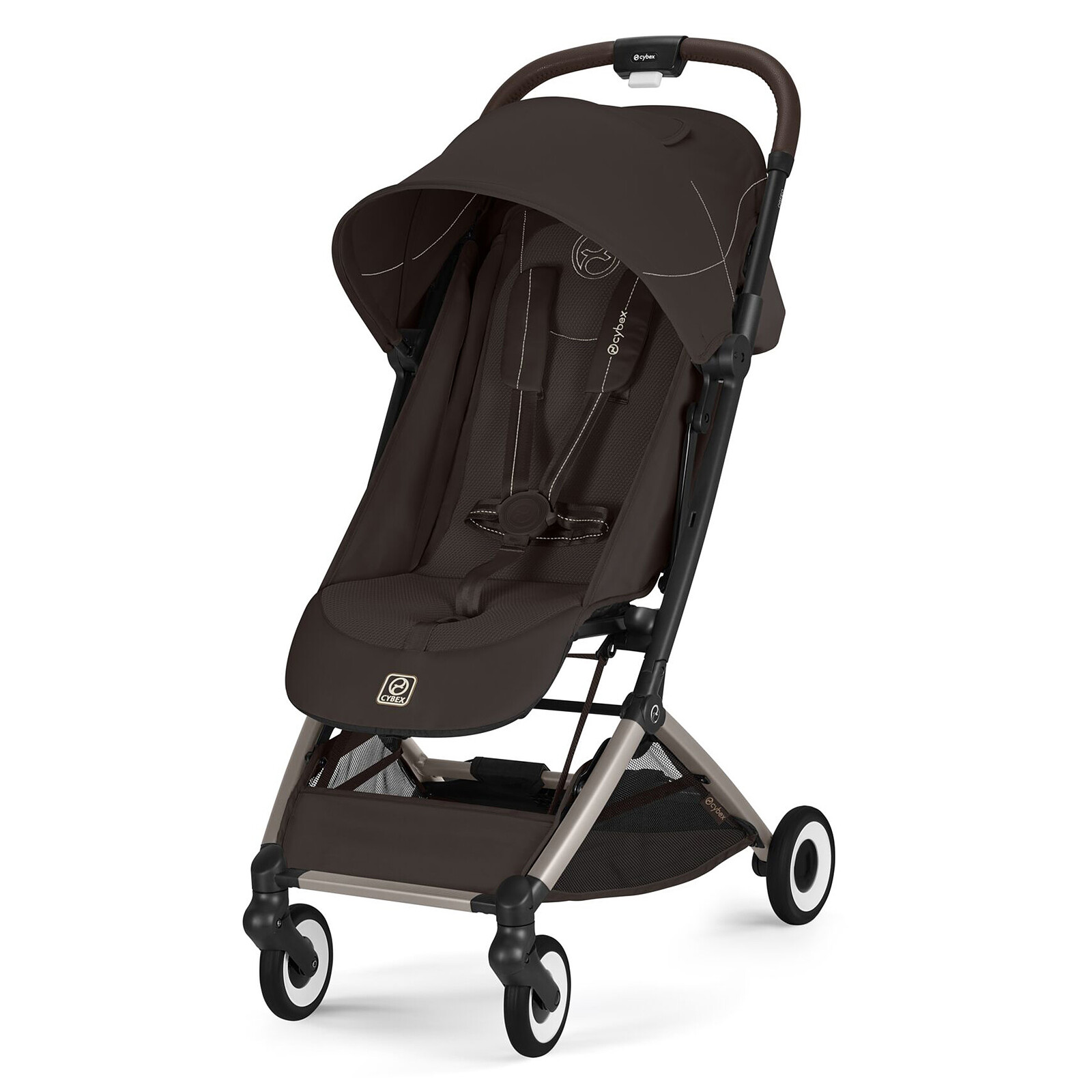 Poussette de Voyage Ultra-compacte Orfeo 2026 Châssis Taupe - Chocolate Brown Cybex