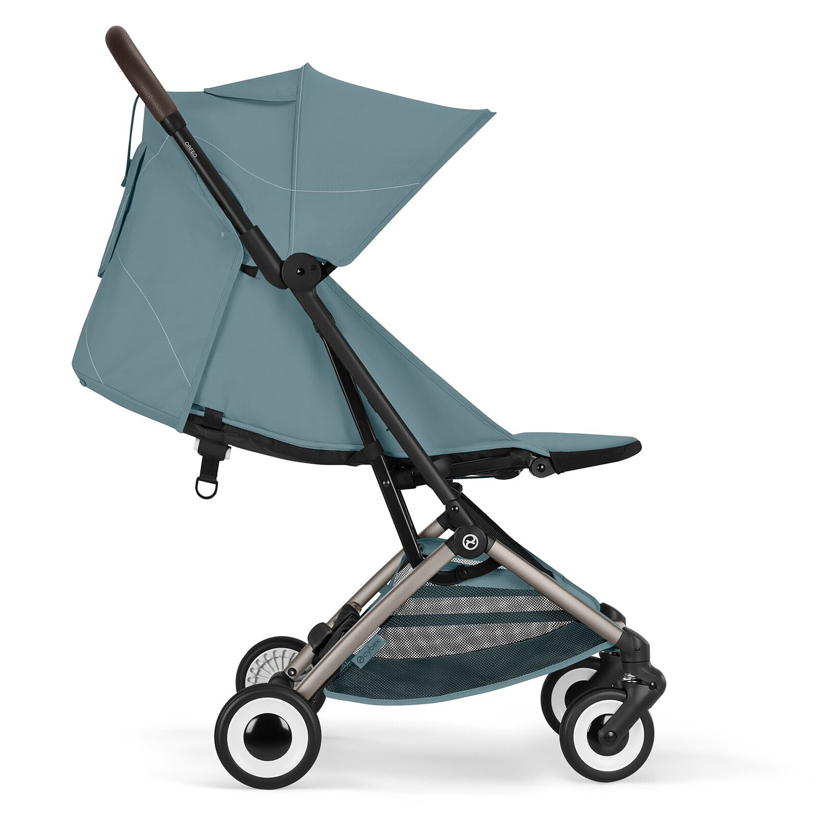 Poussette de Voyage Ultra-compacte Orfeo 2026 Châssis Taupe - Stormy Blue Cybex