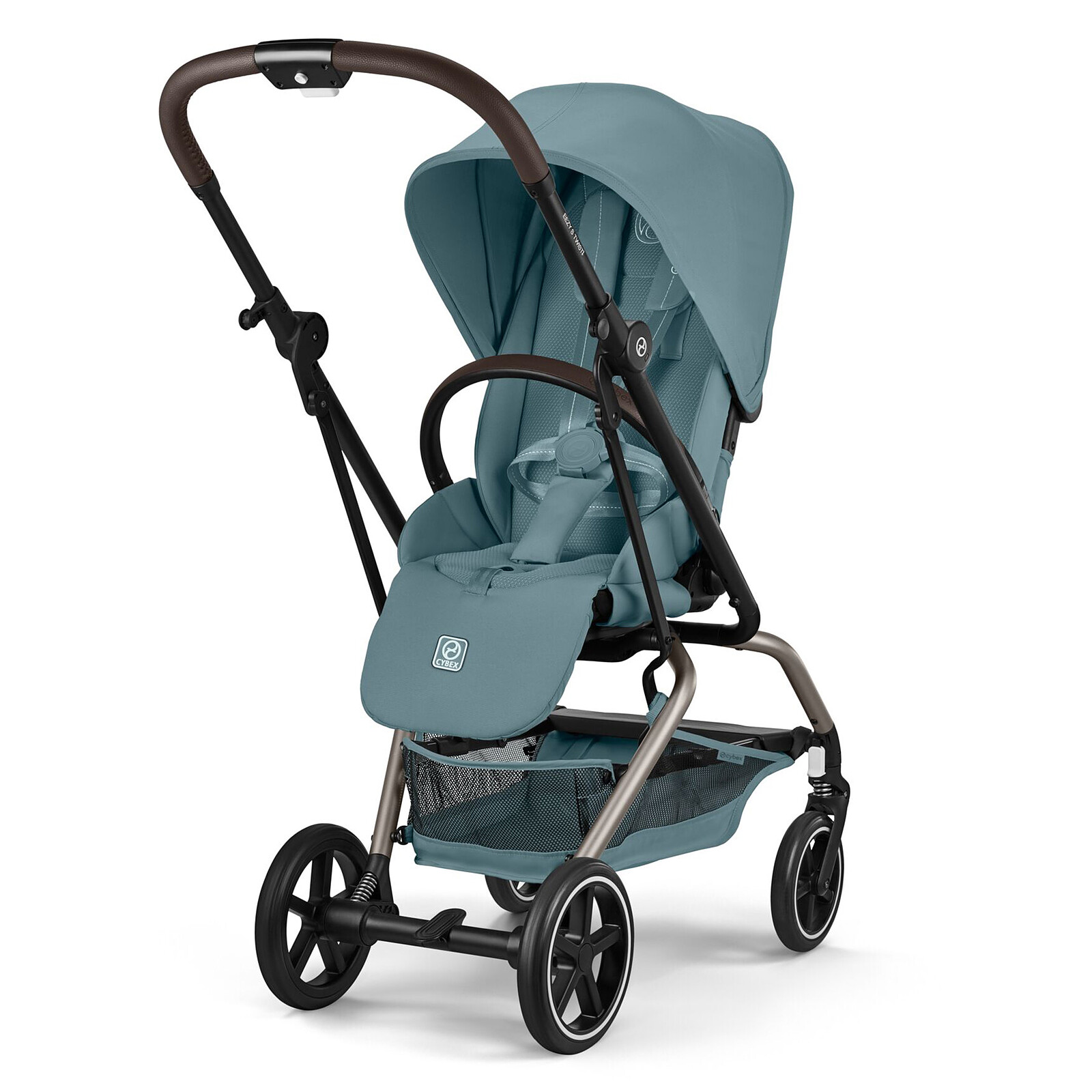 Poussette Compacte Eezy S Twist+2 2026 Châssis Taupe - Stormy Blue Cybex