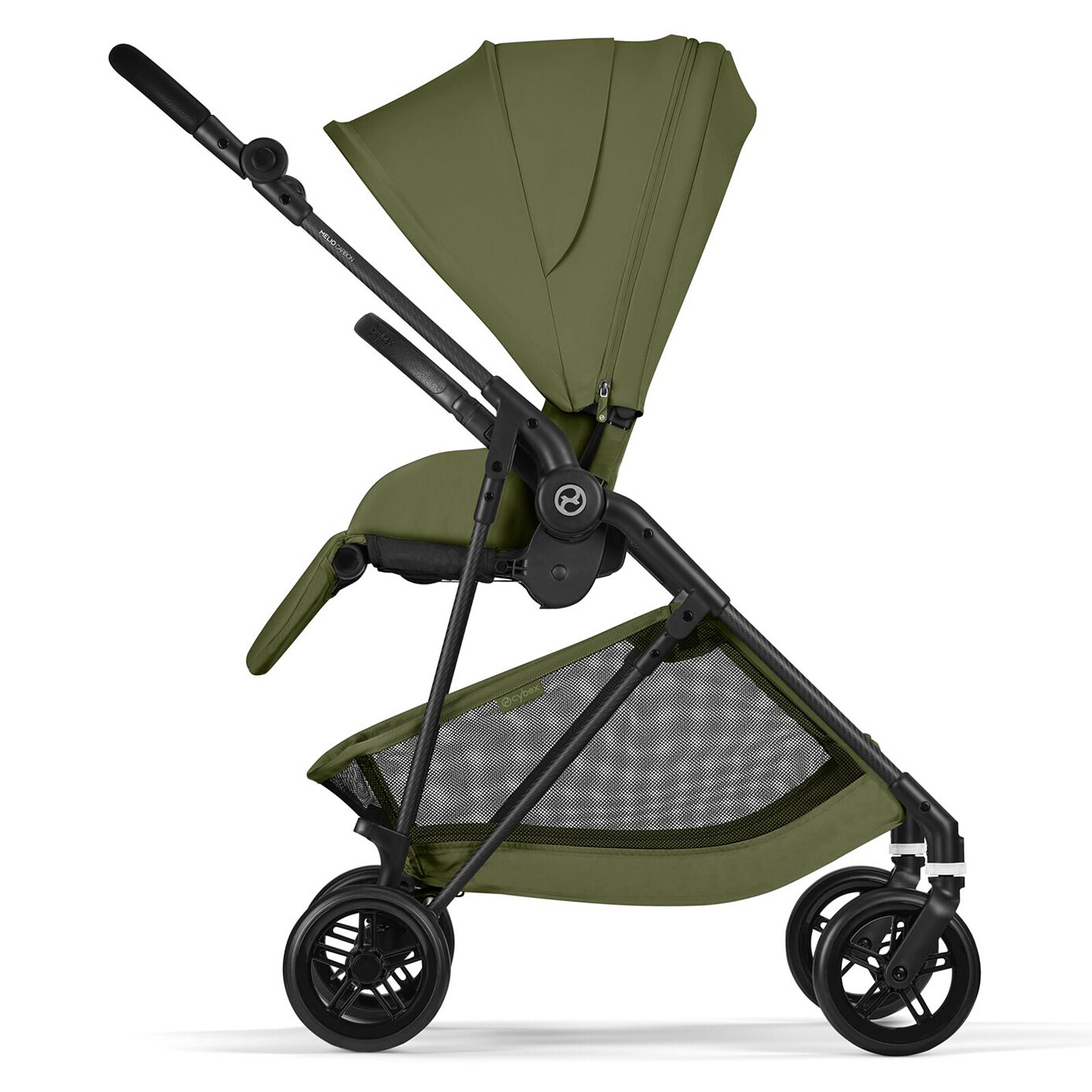 Achat Poussette Citadine Melio 2026 Châssis Carbon - Moss Green