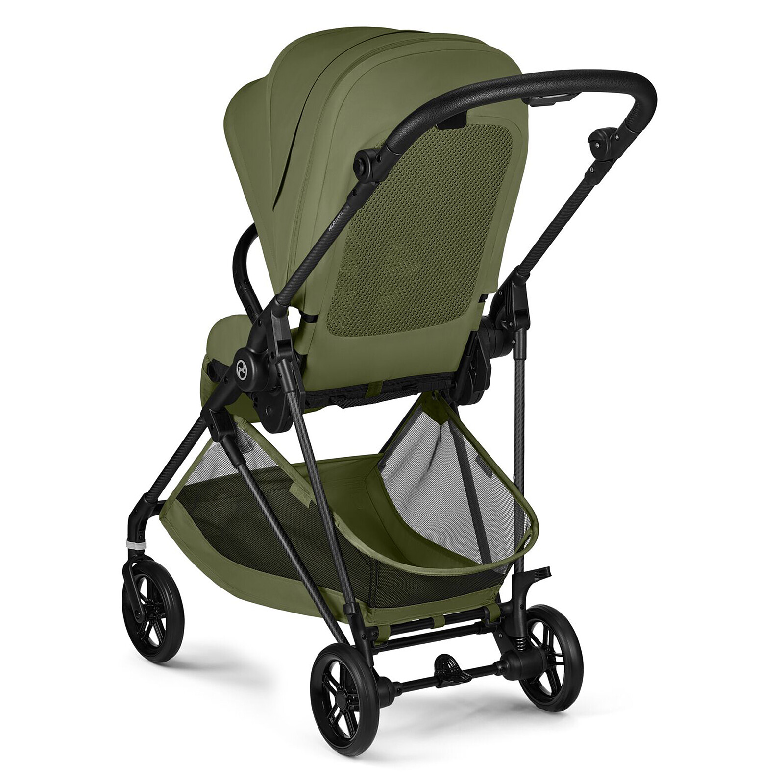 Poussette Citadine Melio 2026 Châssis Carbon - Moss Green pas cher