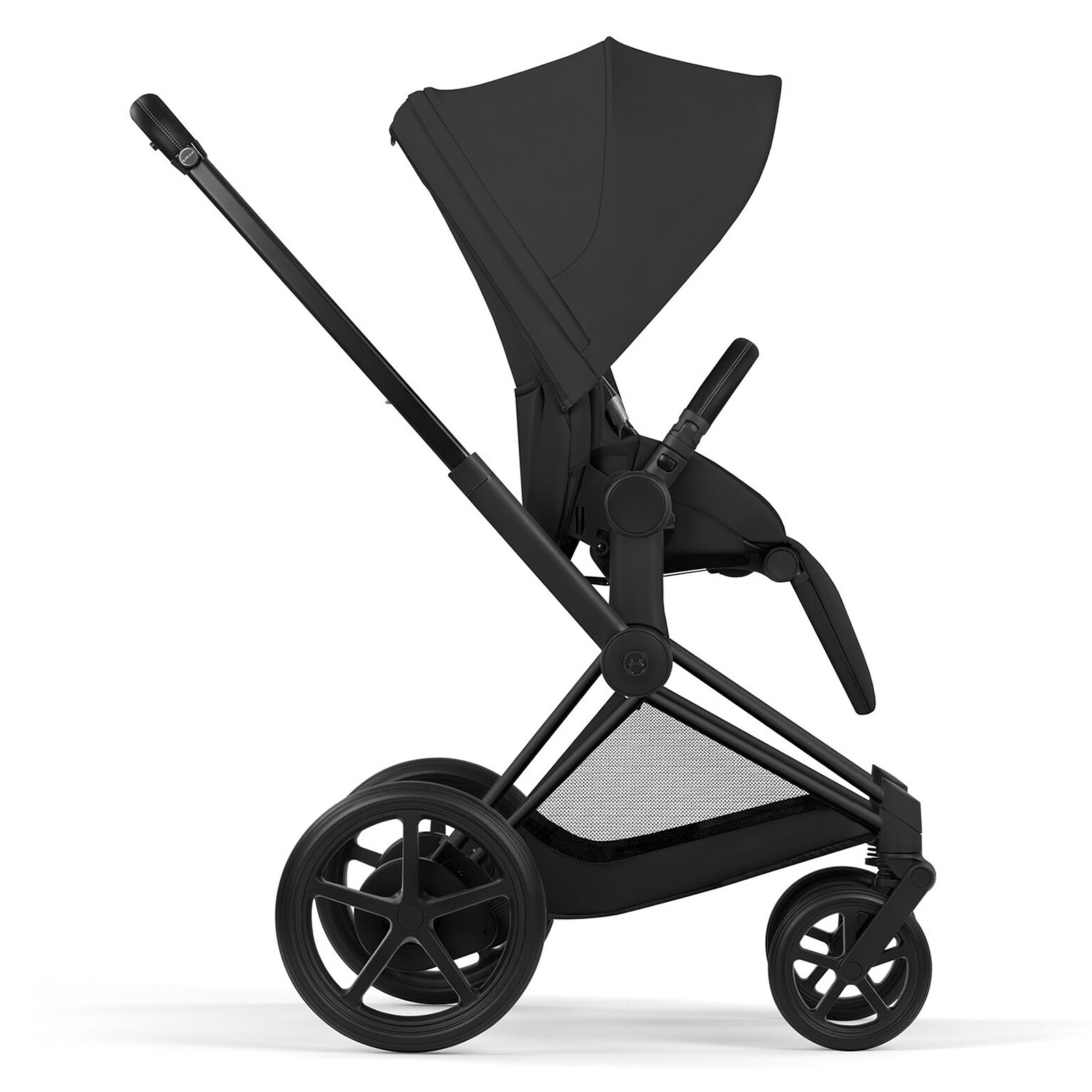 Pack Poussette e-Priam Confort Matt Black + Nacelle - Sepia Black pas cher