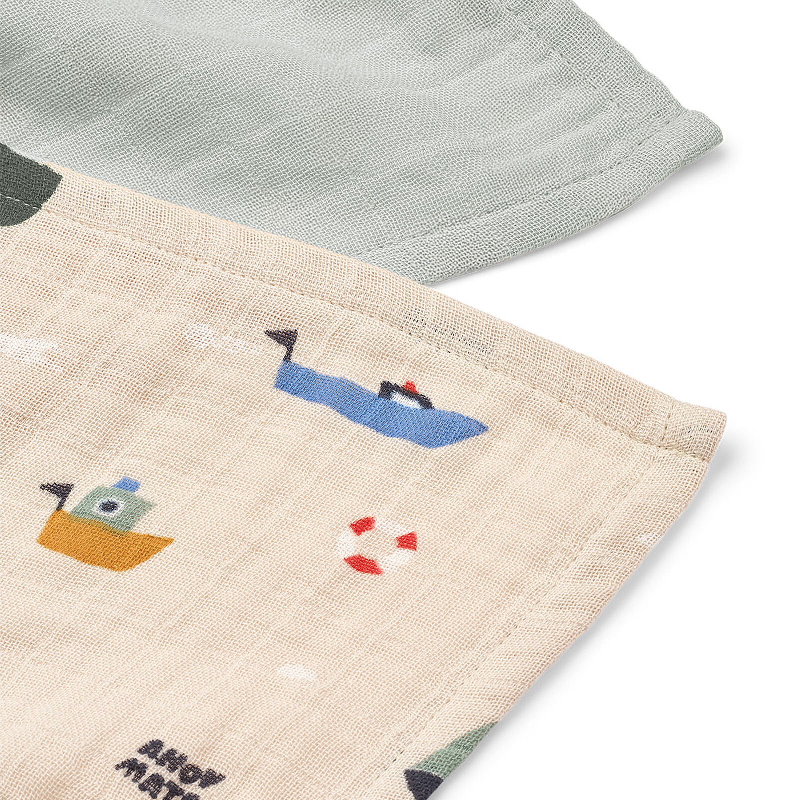 Lot de 2 Langes Lewis - Sailing / Dove Blue Liewood