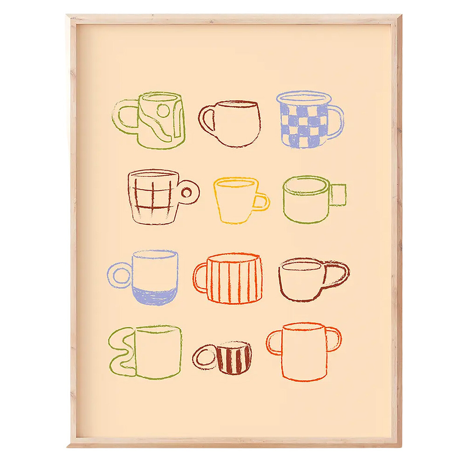 Affiche Les Tasses - 40 x 30 cm Ma petite vie