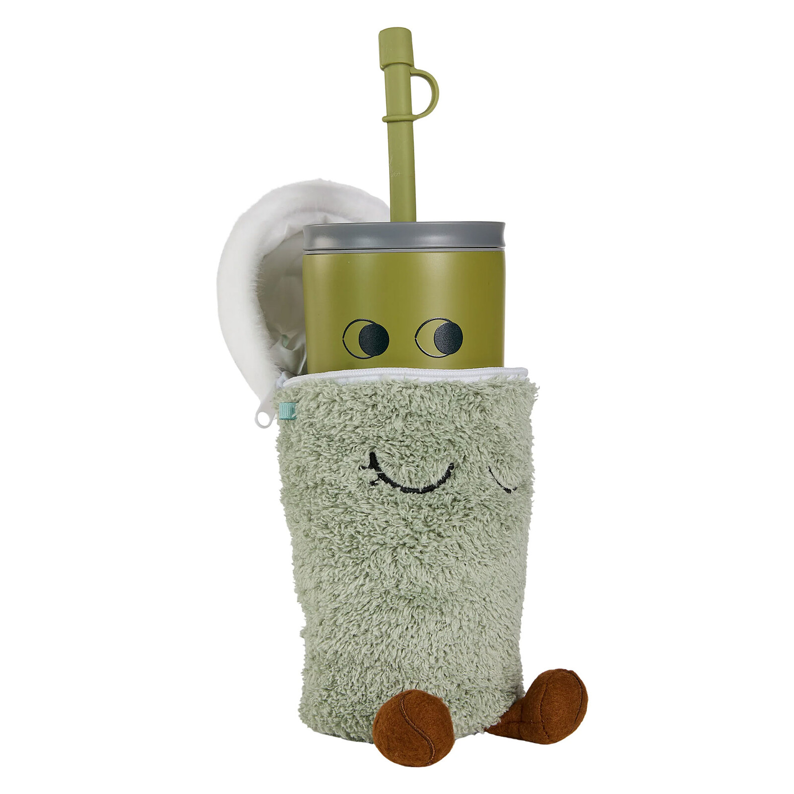Mug Isotherme à Paille Peluche Fuzzie - Mimi le Milkshake Asobu
