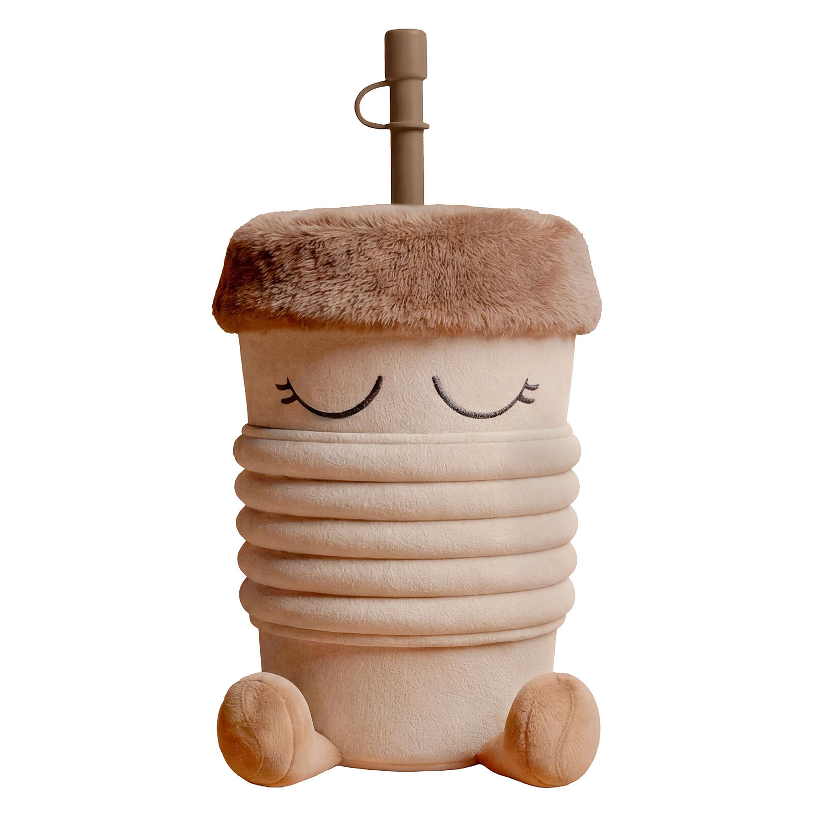 Mug Isotherme à Paille Peluche Fuzzie - Brewster le Café à Emporter Asobu