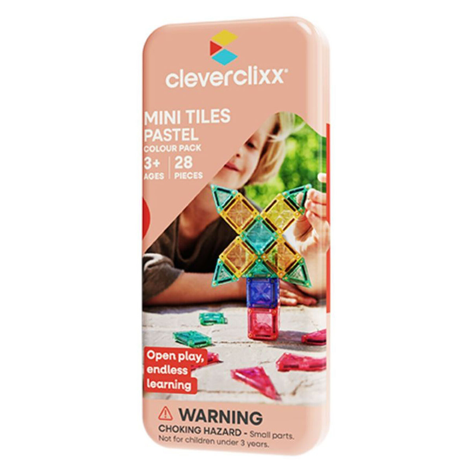 Kit de 28 Mini Tuiles Aimantées de Voyage Pastel Cleverclixx