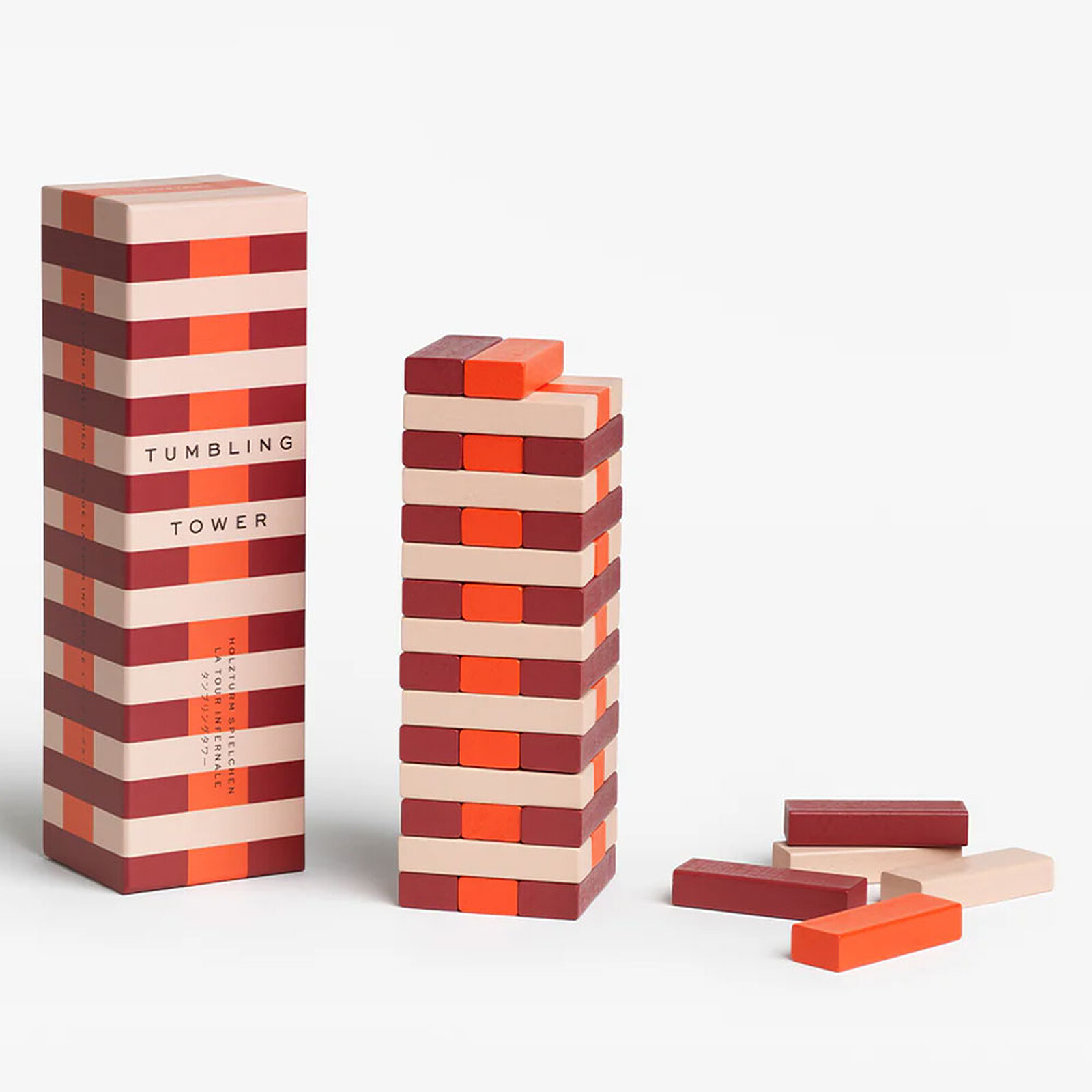 Jeu Tour Chancelante Rose / Rouge - Play Printworks