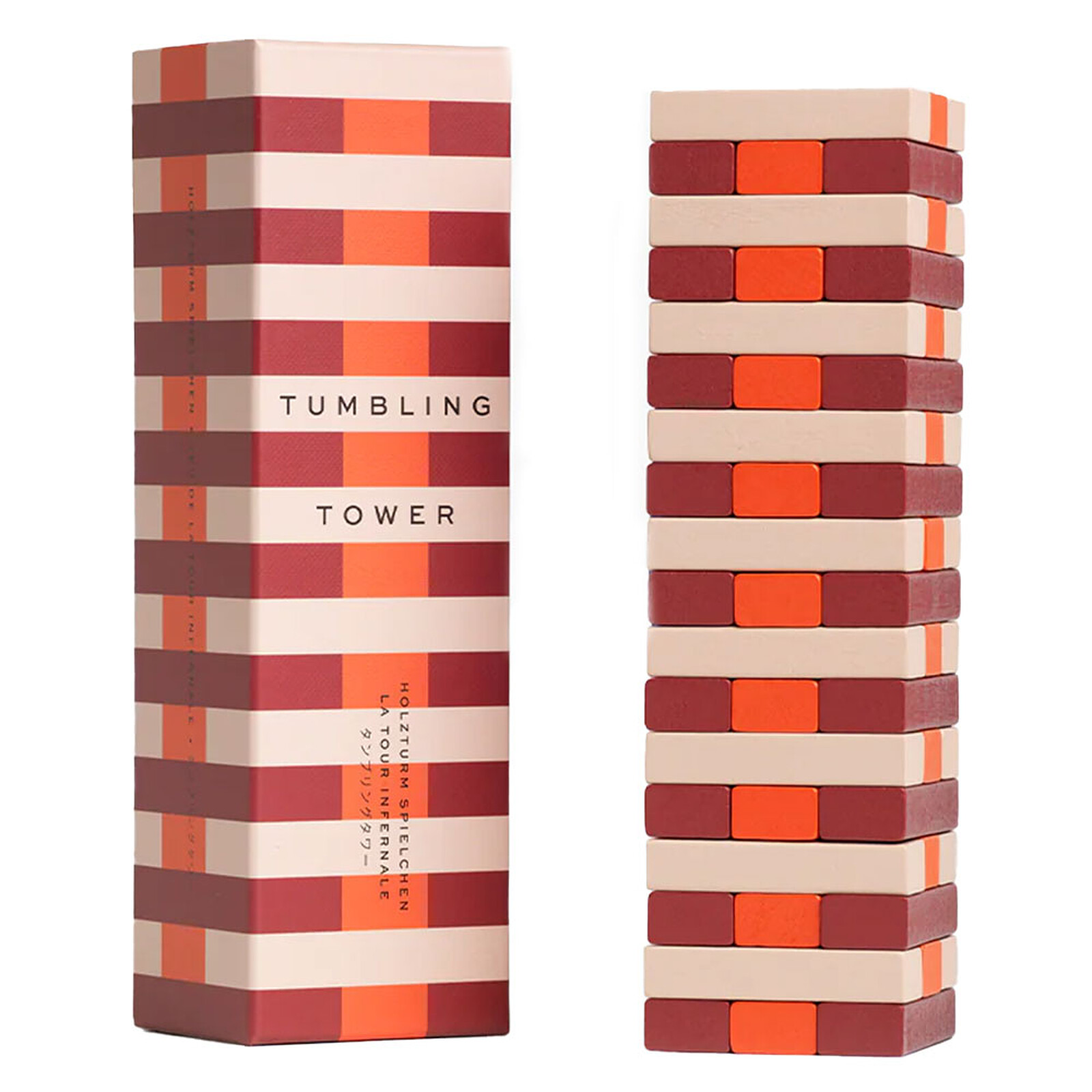 Jeu Tour Chancelante Rose / Rouge - Play Printworks