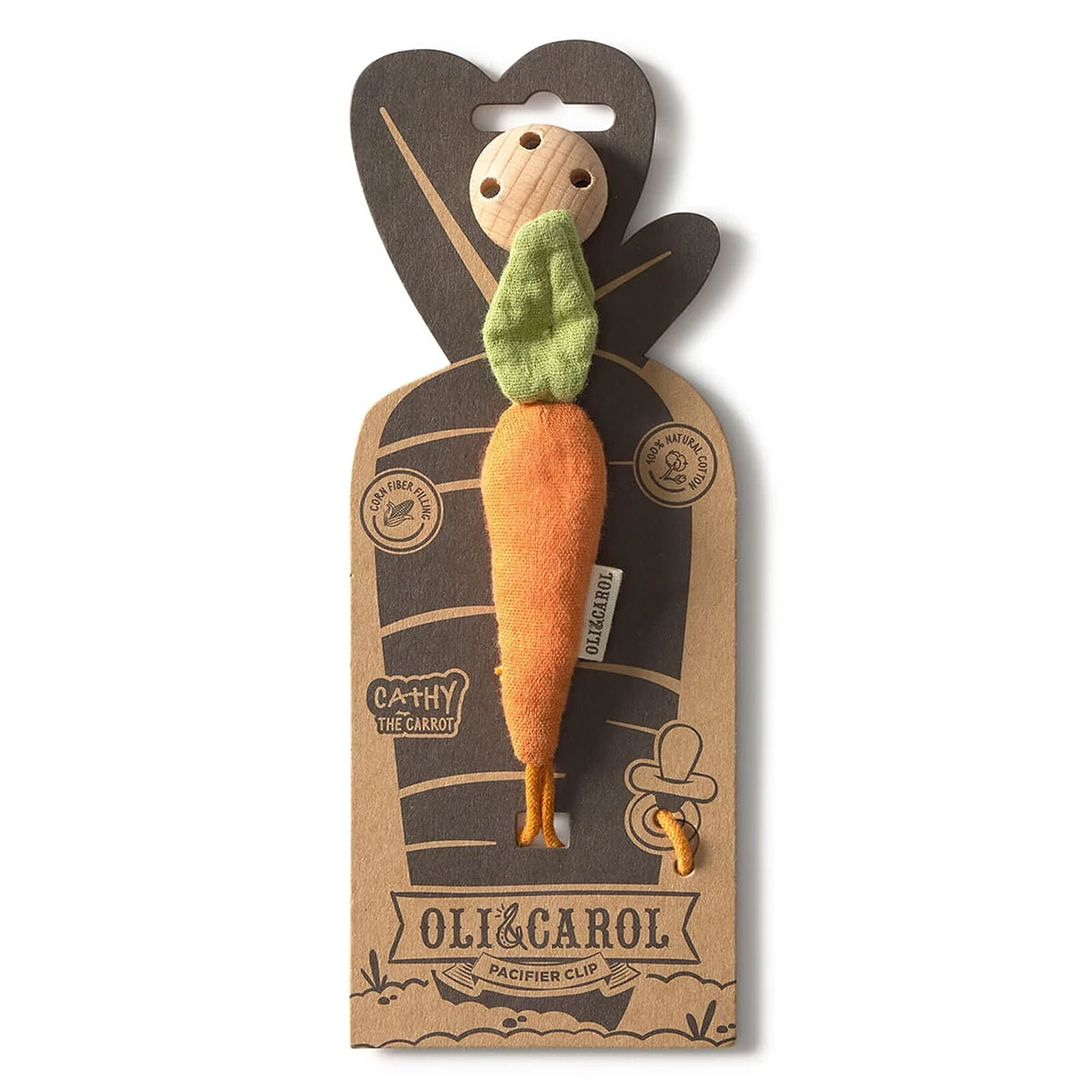 Attache Tétine - Cathy la Carotte Oli & Carol