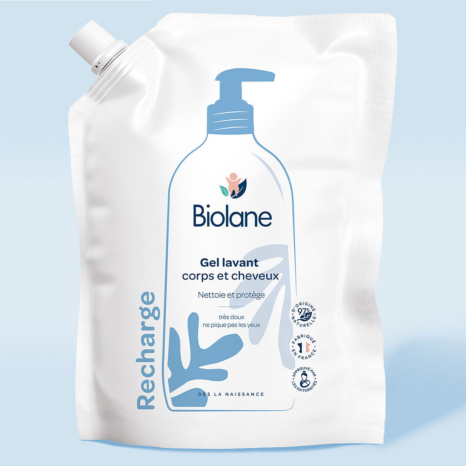 Eco-recharge Gel Lavant Corps et Cheveux 2-en-1 - 750 ml Biolane