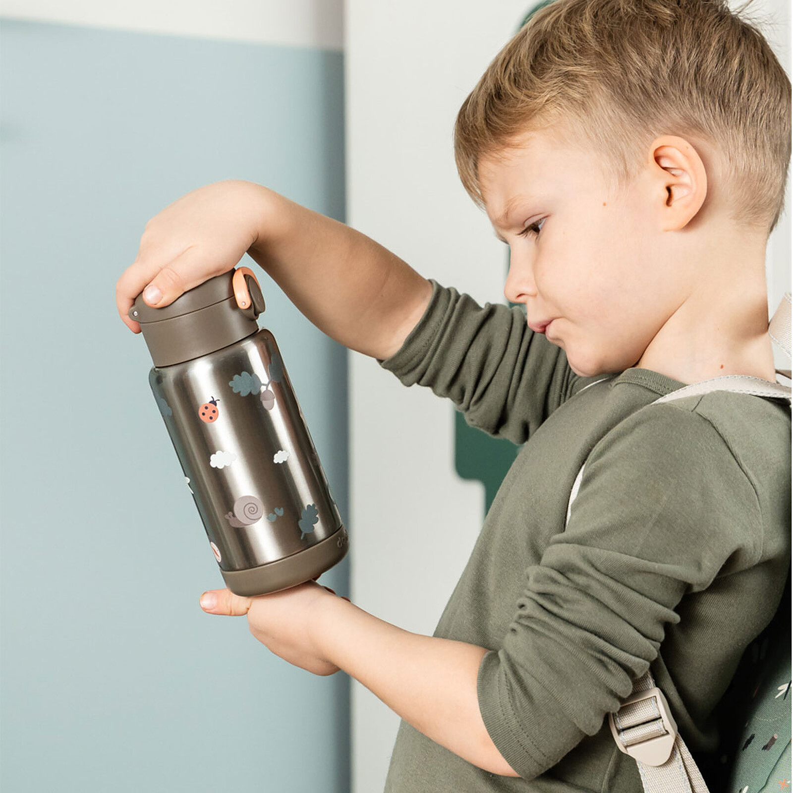 Avis Gourde Isotherme Tiny Trails Sable - 340 ml 