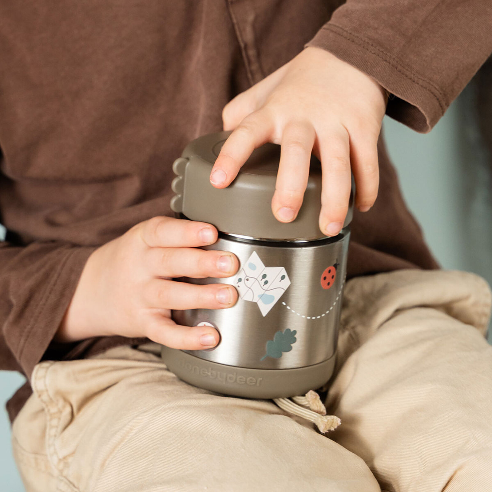 Boîte Repas Isotherme Tiny Trails Sable - 300 ml pas cher