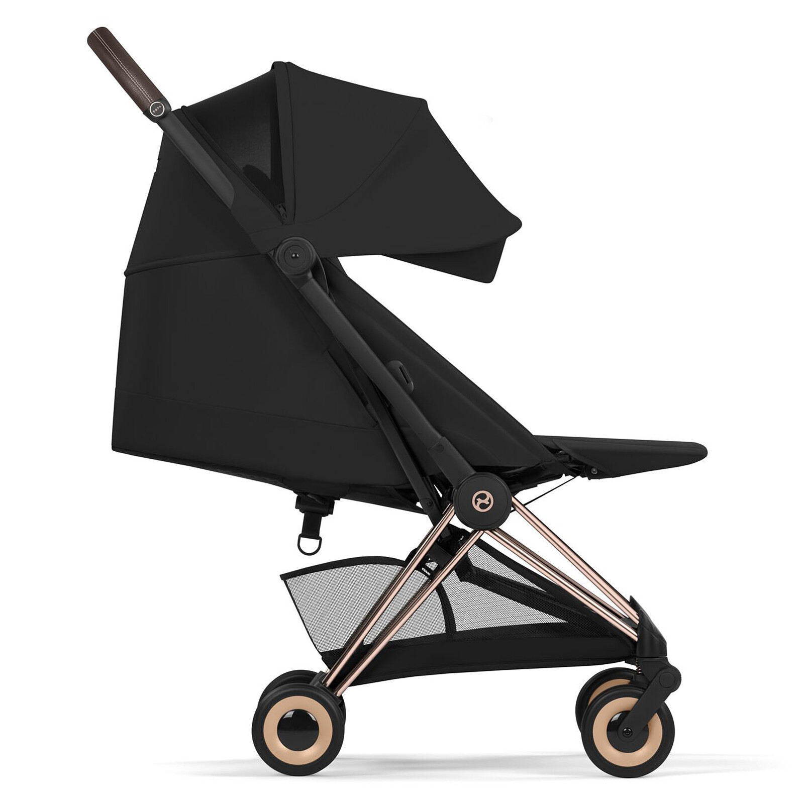 Poussette Ultra-compacte Coyä Style Châssis Rosegold - Sepia Black Cybex