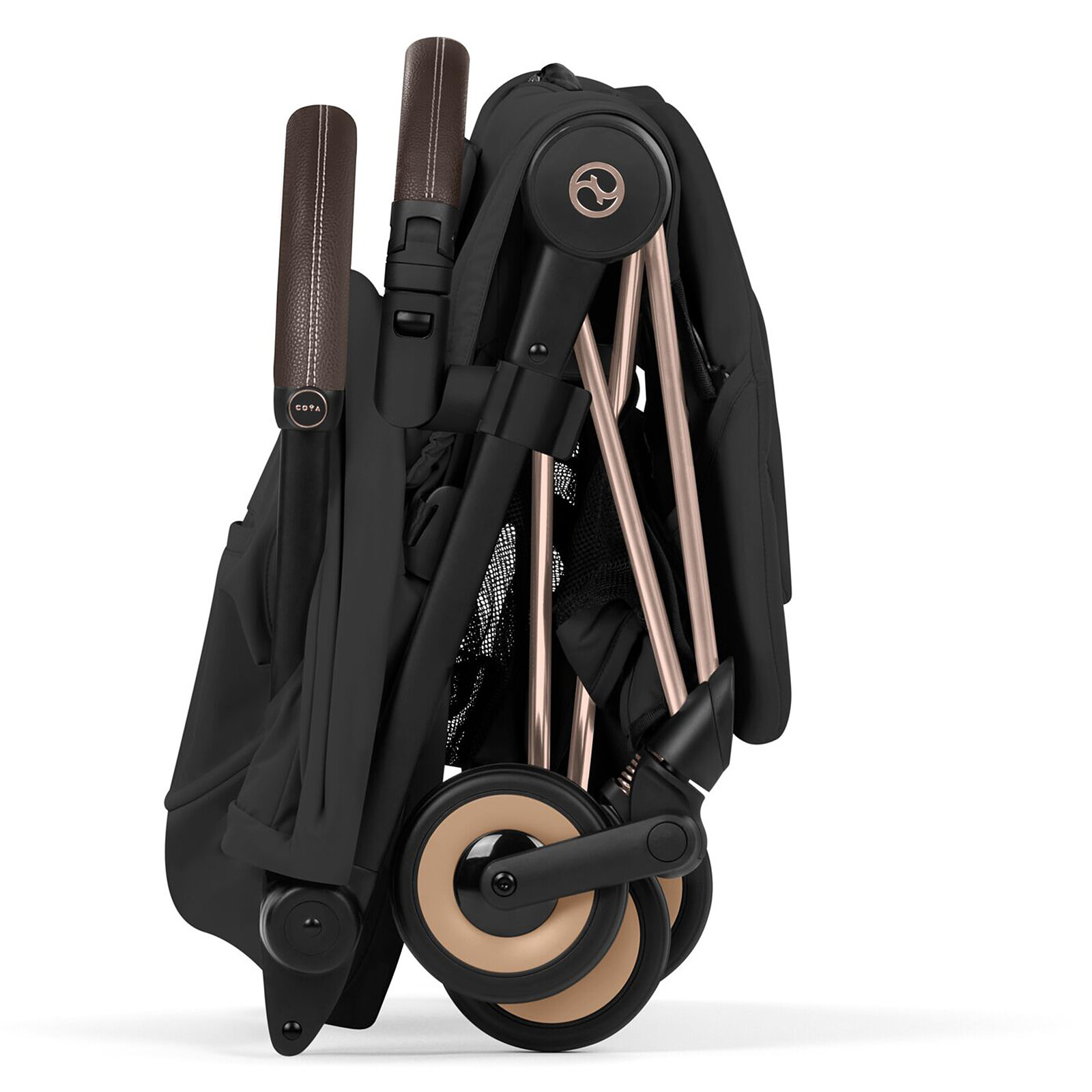 Achat Poussette Ultra-compacte Coyä Style Châssis Rosegold - Sepia Black