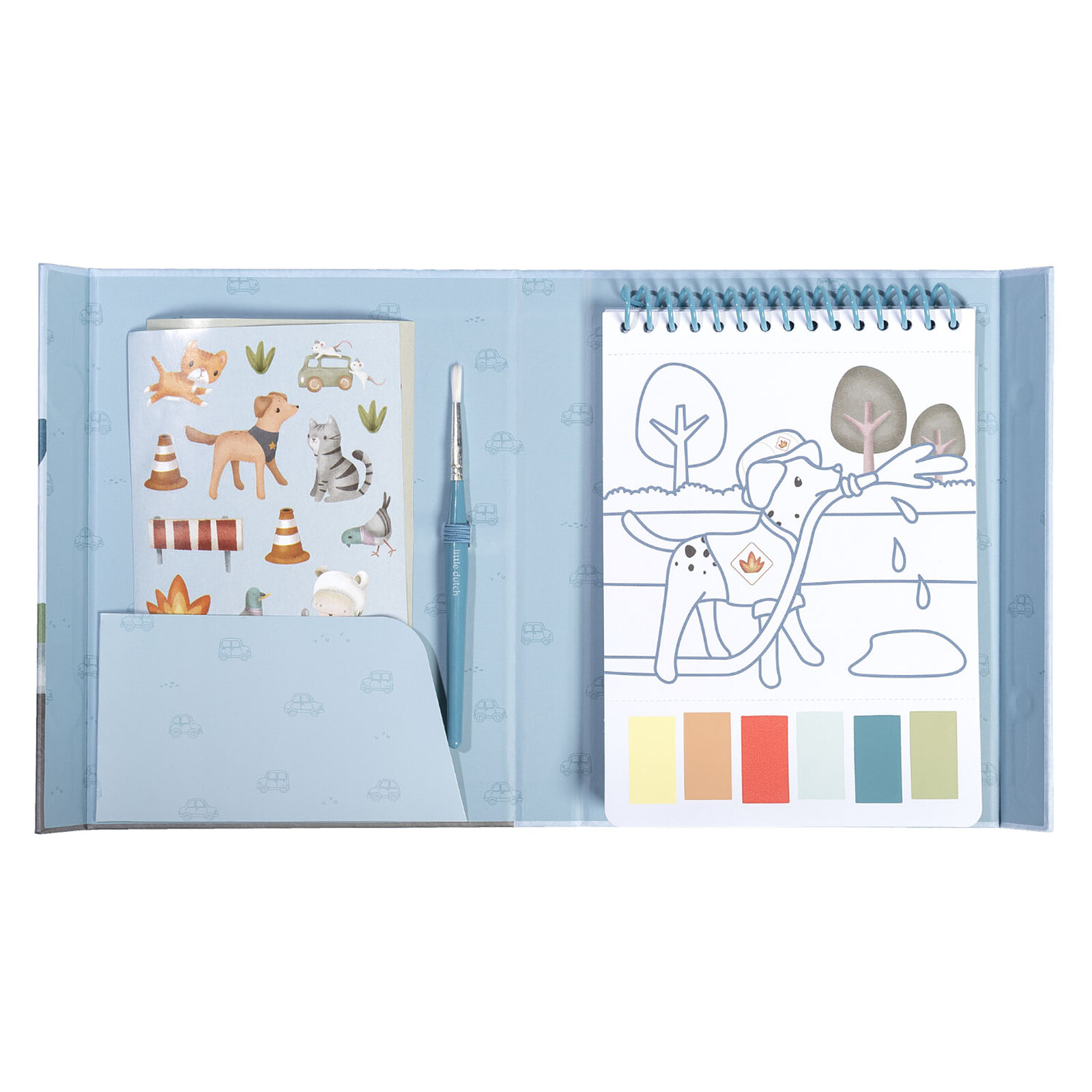 Livre de Peinture Aquarelle - Véhicules  Little Dutch