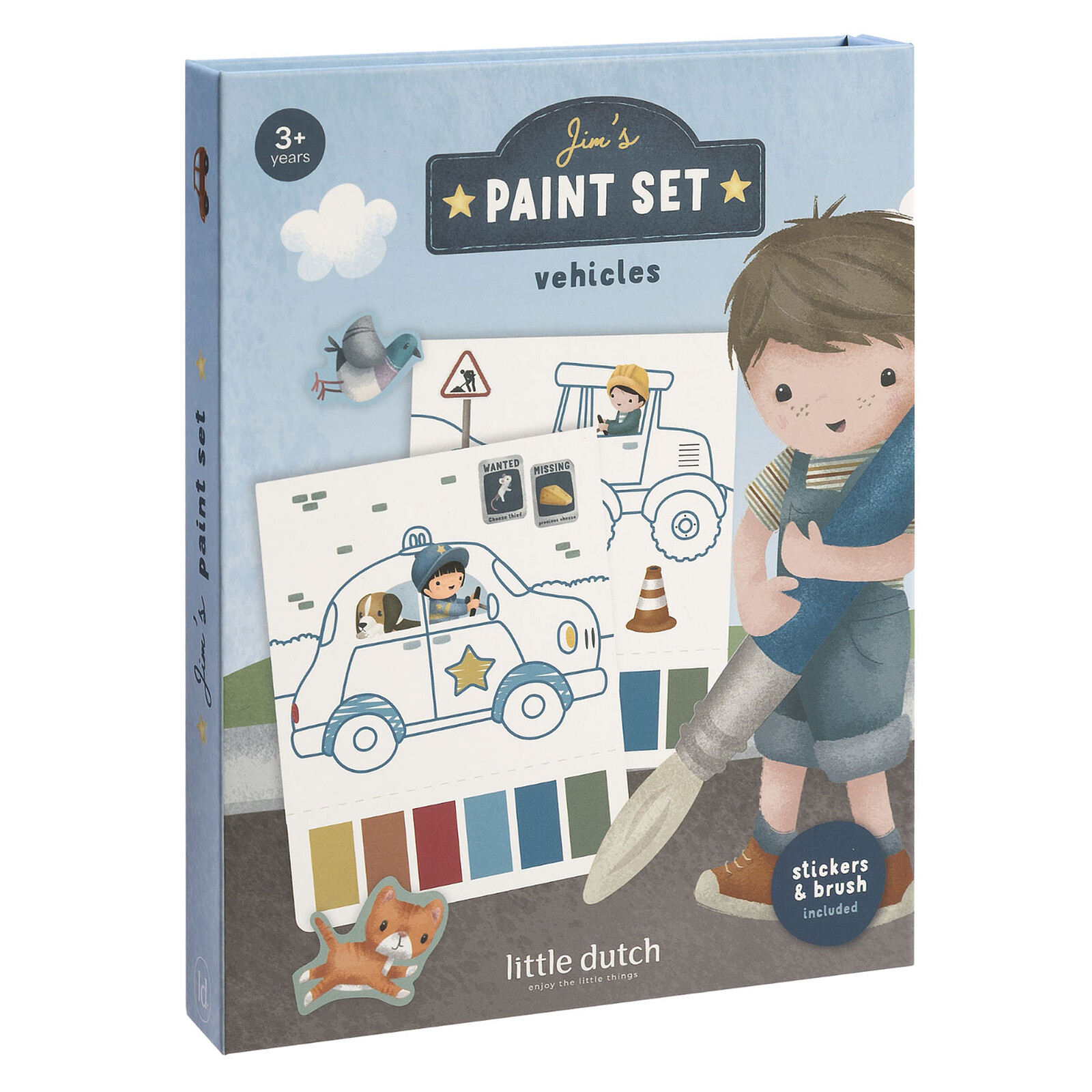 Livre de Peinture Aquarelle - Véhicules  Little Dutch