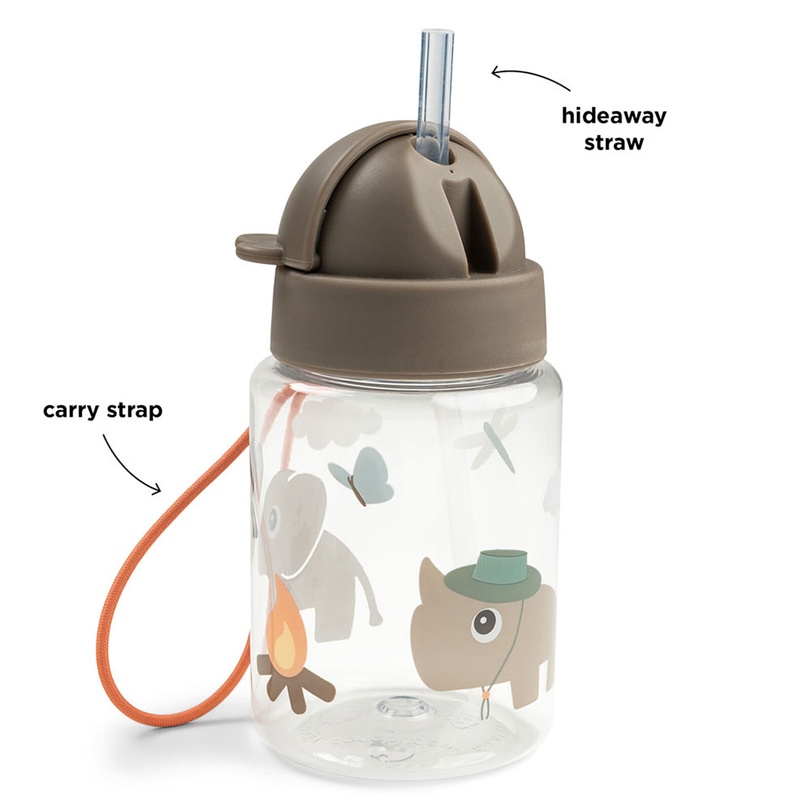 Gourde avec Paille Tiny Trails Sable - 280 ml pas cher