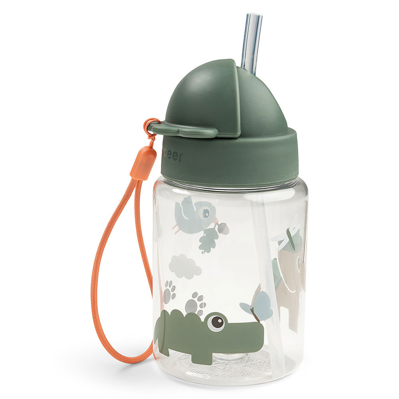 Achat Gourde avec Paille Tiny Trails Vert - 280 ml