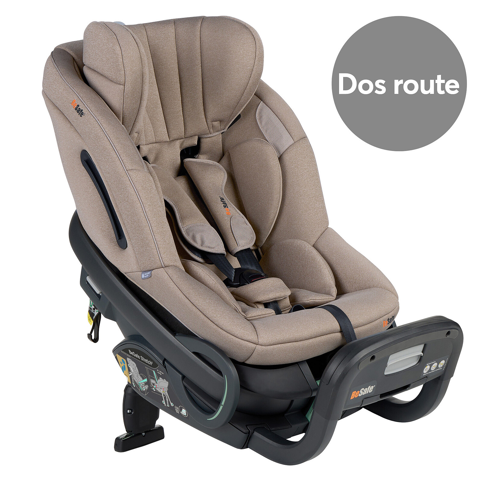 Siège Auto Stretch² i-Size Groupe 0/1/2 - Dark Sand Soft Breeze BeSafe