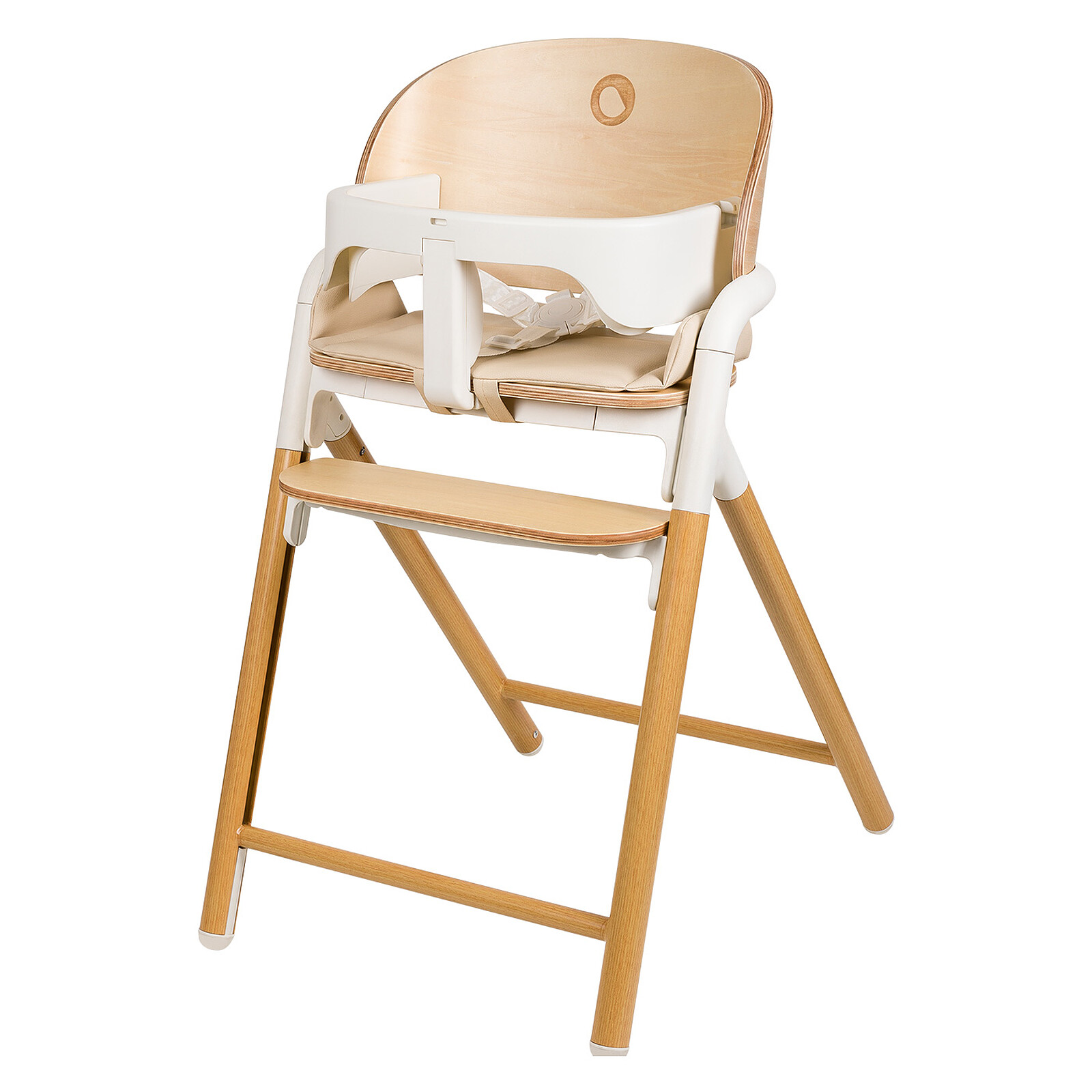 Chaise Haute Celia - White Natural Lionelo