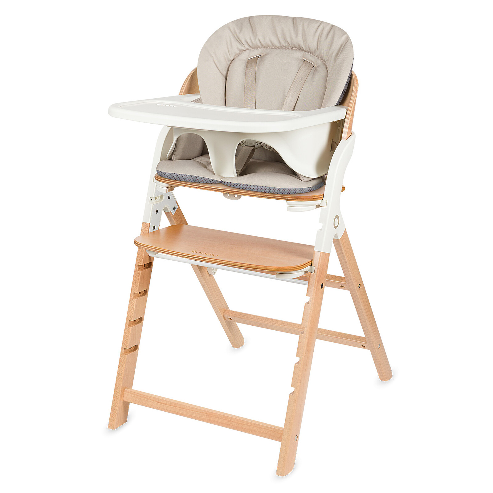 Chaise Haute Megan - White Wood Lionelo