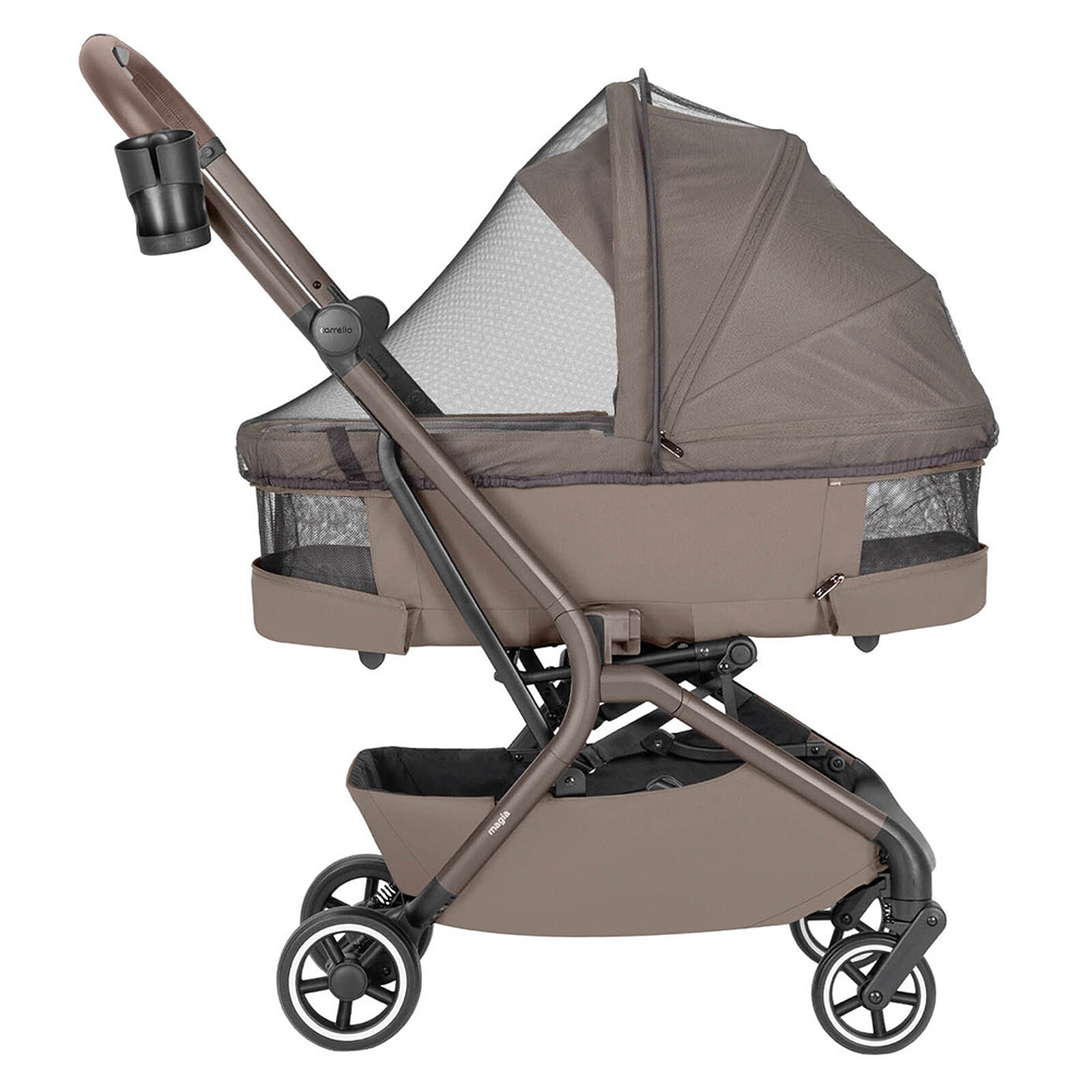 Poussette et Nacelle Pliable Magia - Cocoa Beige pas cher