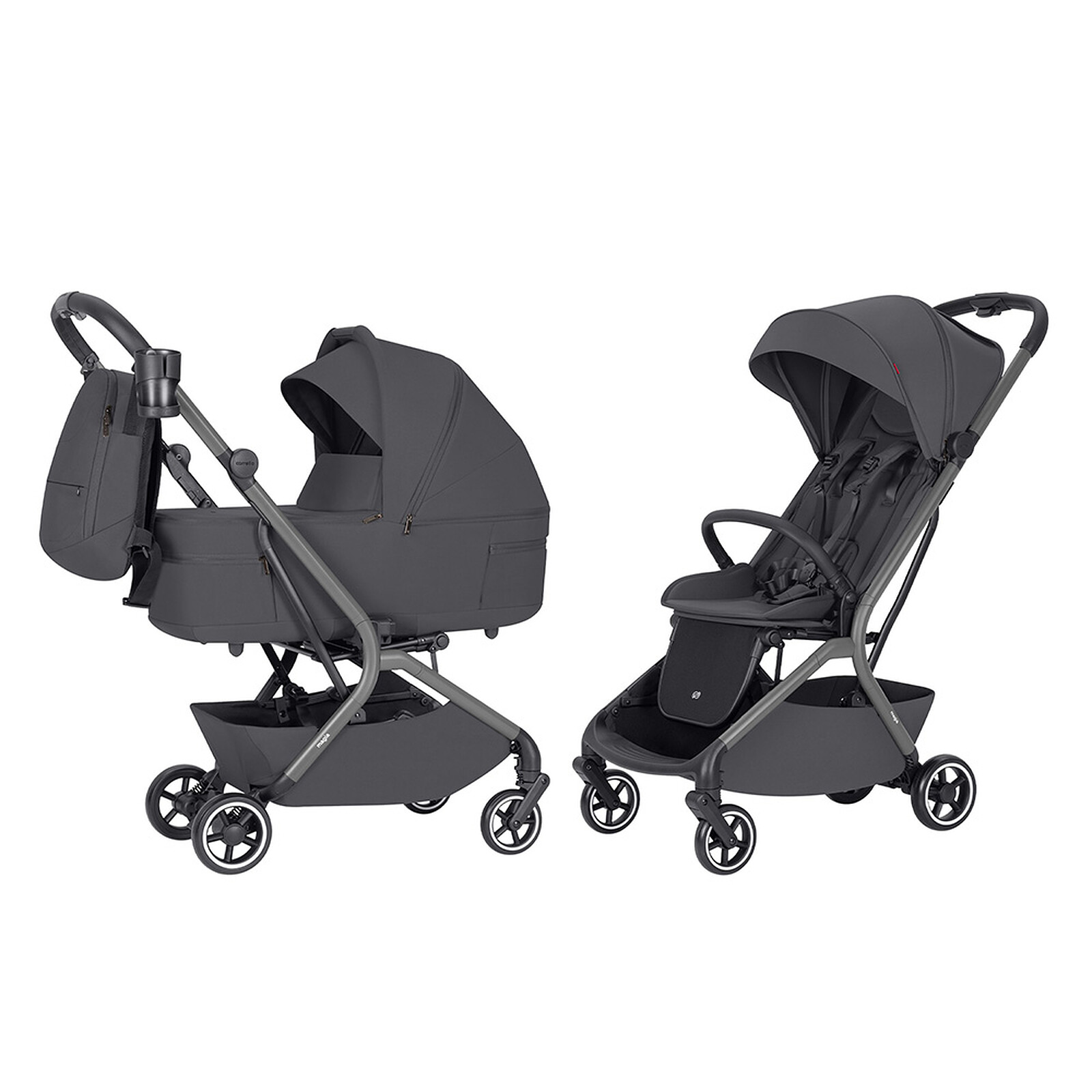 Poussette et Nacelle Pliable Magia - Elm Grey Carrello