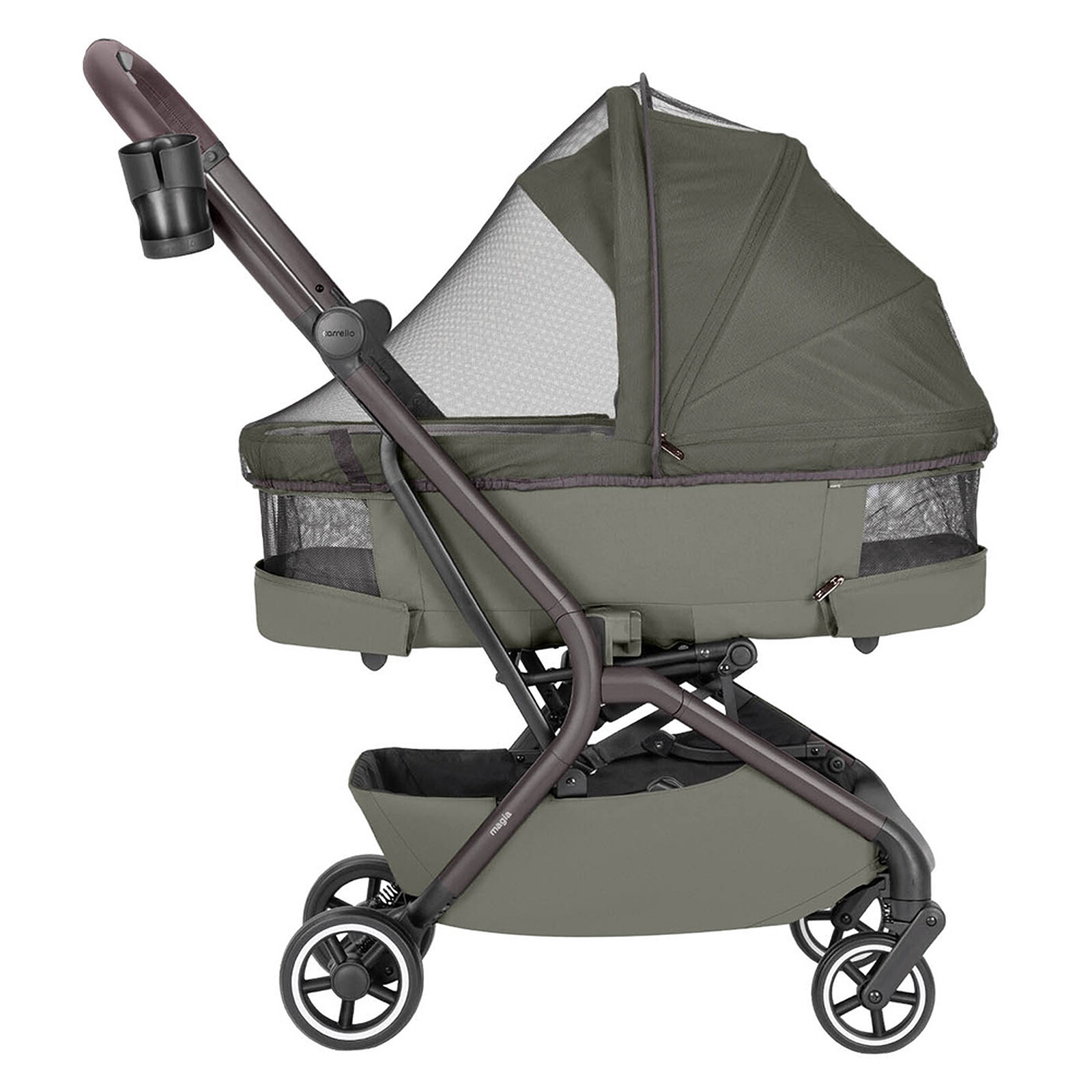 Poussette et Nacelle Pliable Magia - Malted Green pas cher