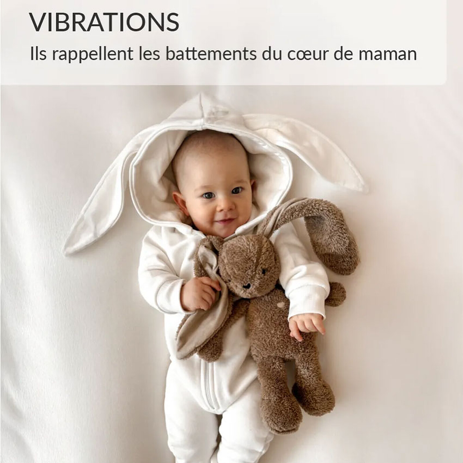 Achat Peluche Veilleuse Lapin - Marron
