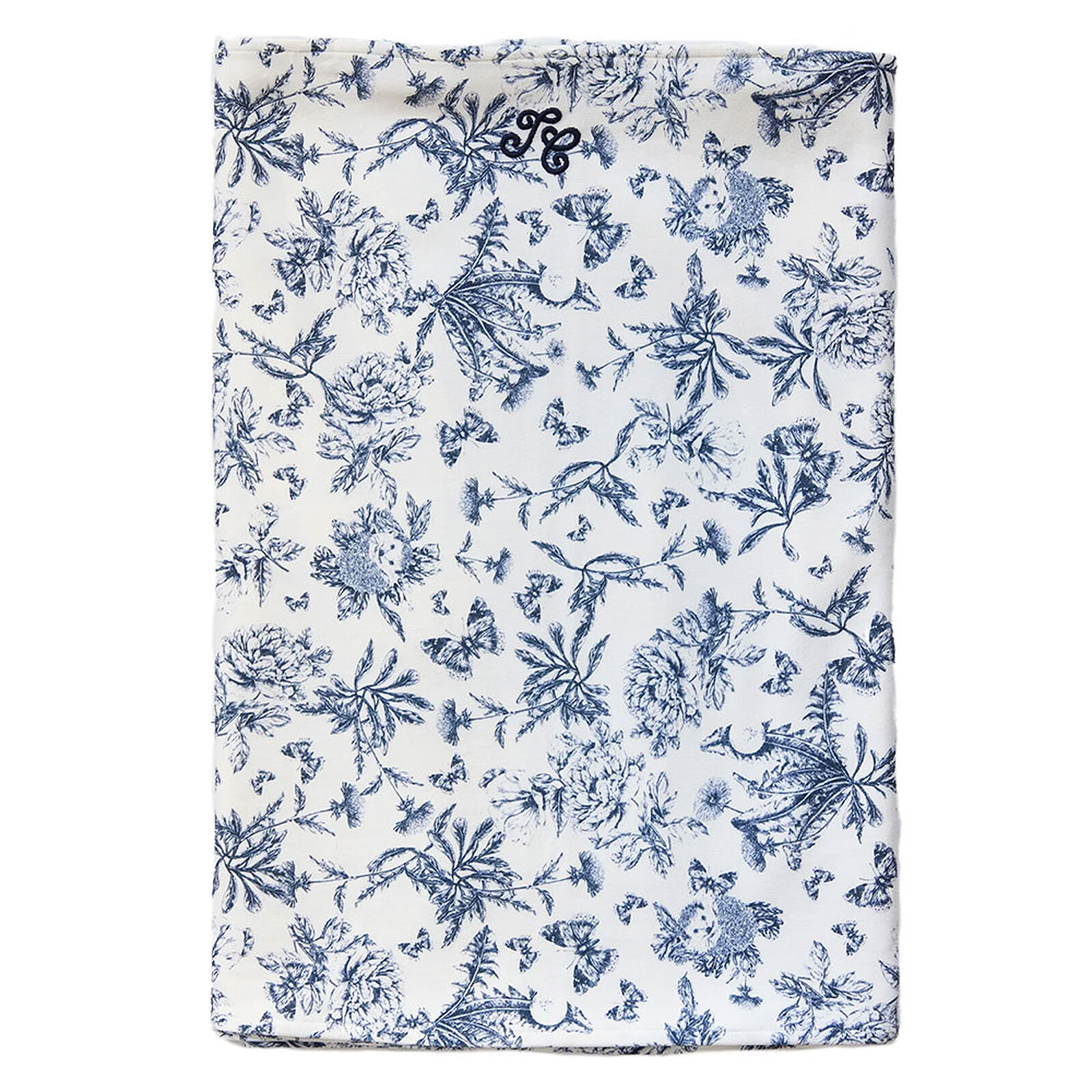 Echarpe de Portage - Toile de Jouy Bleu Tartine et Chocolat