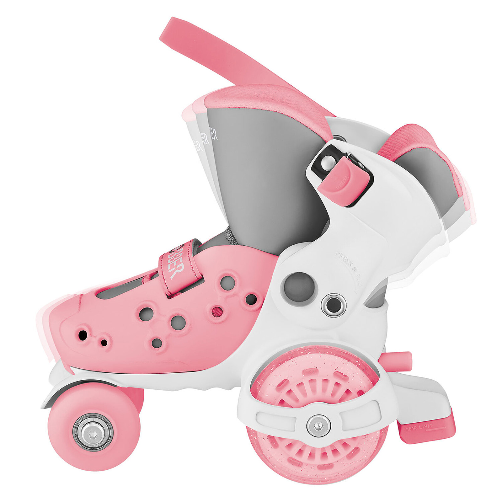 Premiers Rollers Ajustables Rose Pastel - 26/29  pas cher