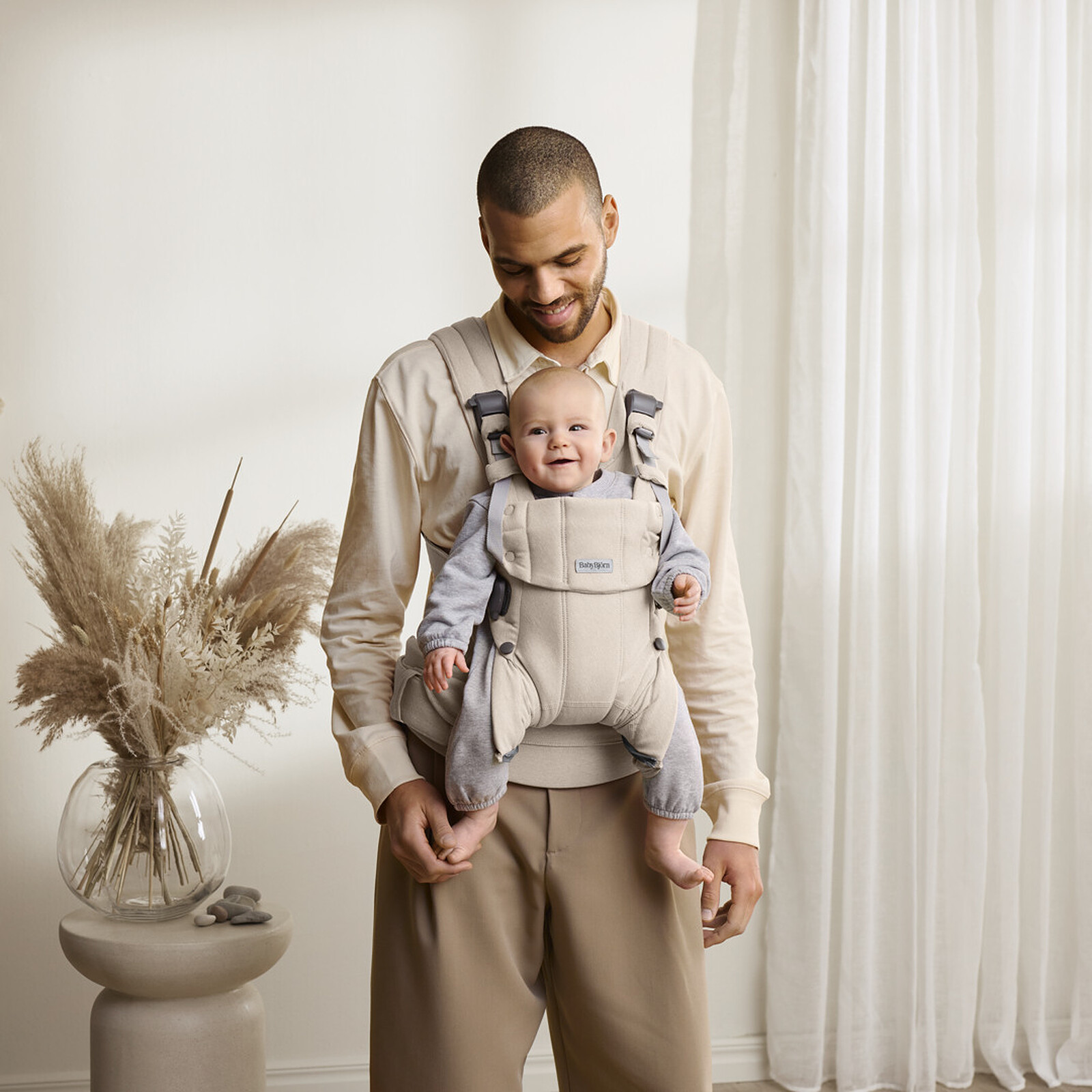 Avis Porte-bébé Harmony Tissé Chiné - Beige Clair