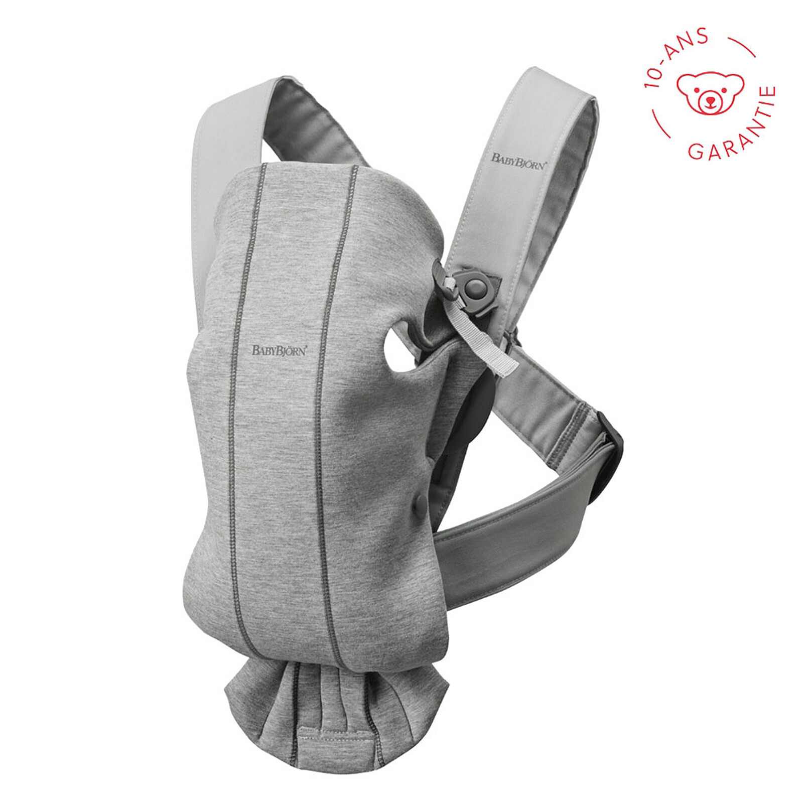 Porte-bébé Mini 3D Jersey - Gris Clair BabyBjörn