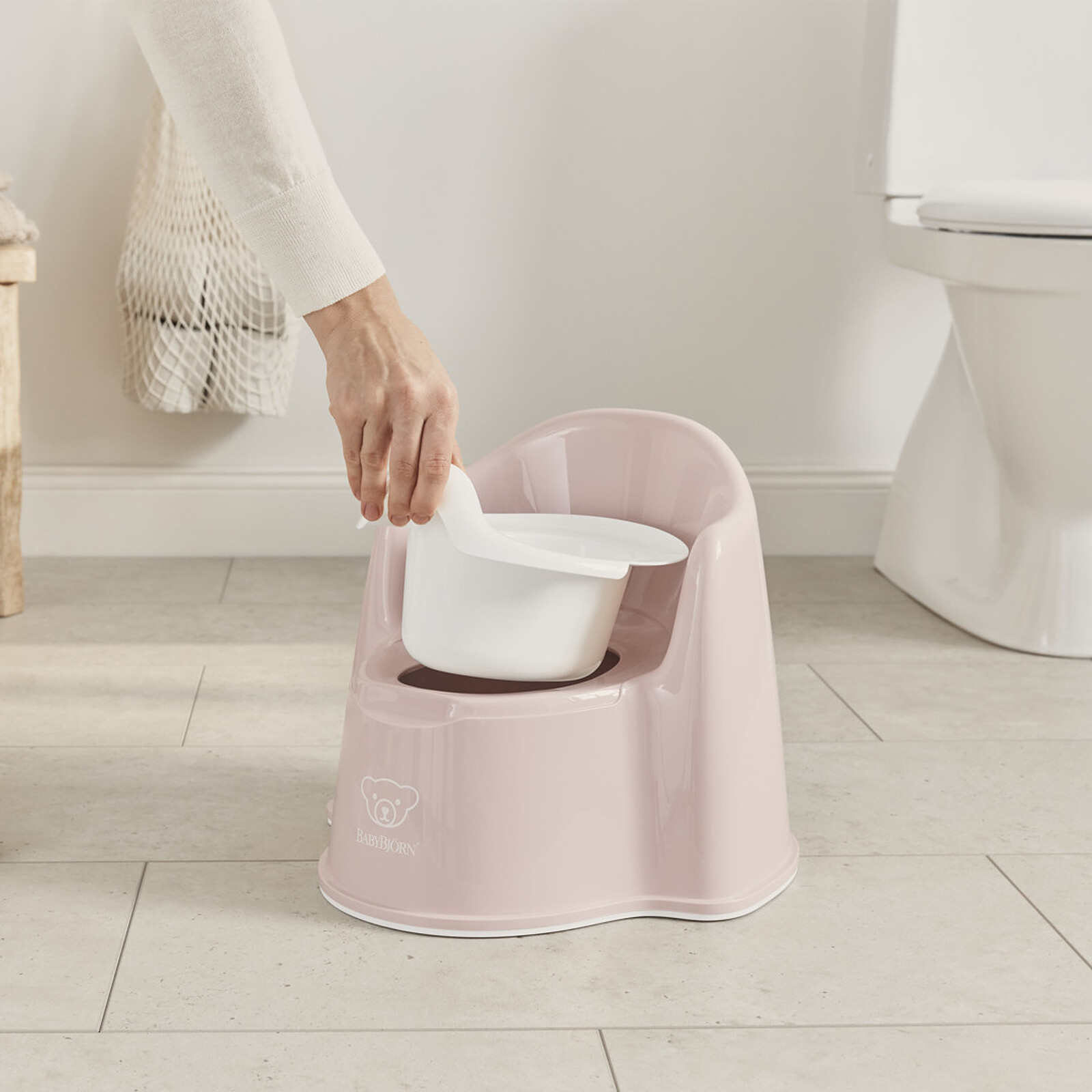 Achat Pot Fauteuil - Rose Pastel et Blanc