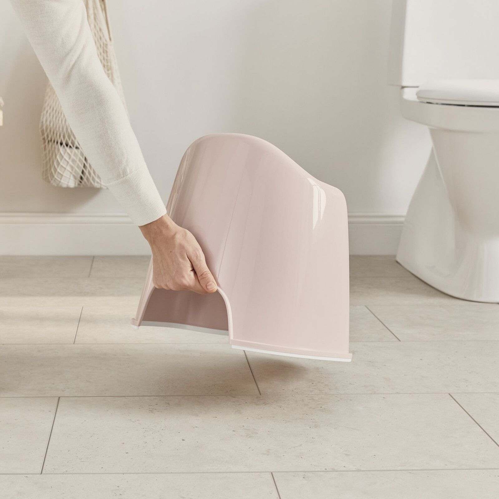 Pot Fauteuil - Rose Pastel et Blanc pas cher