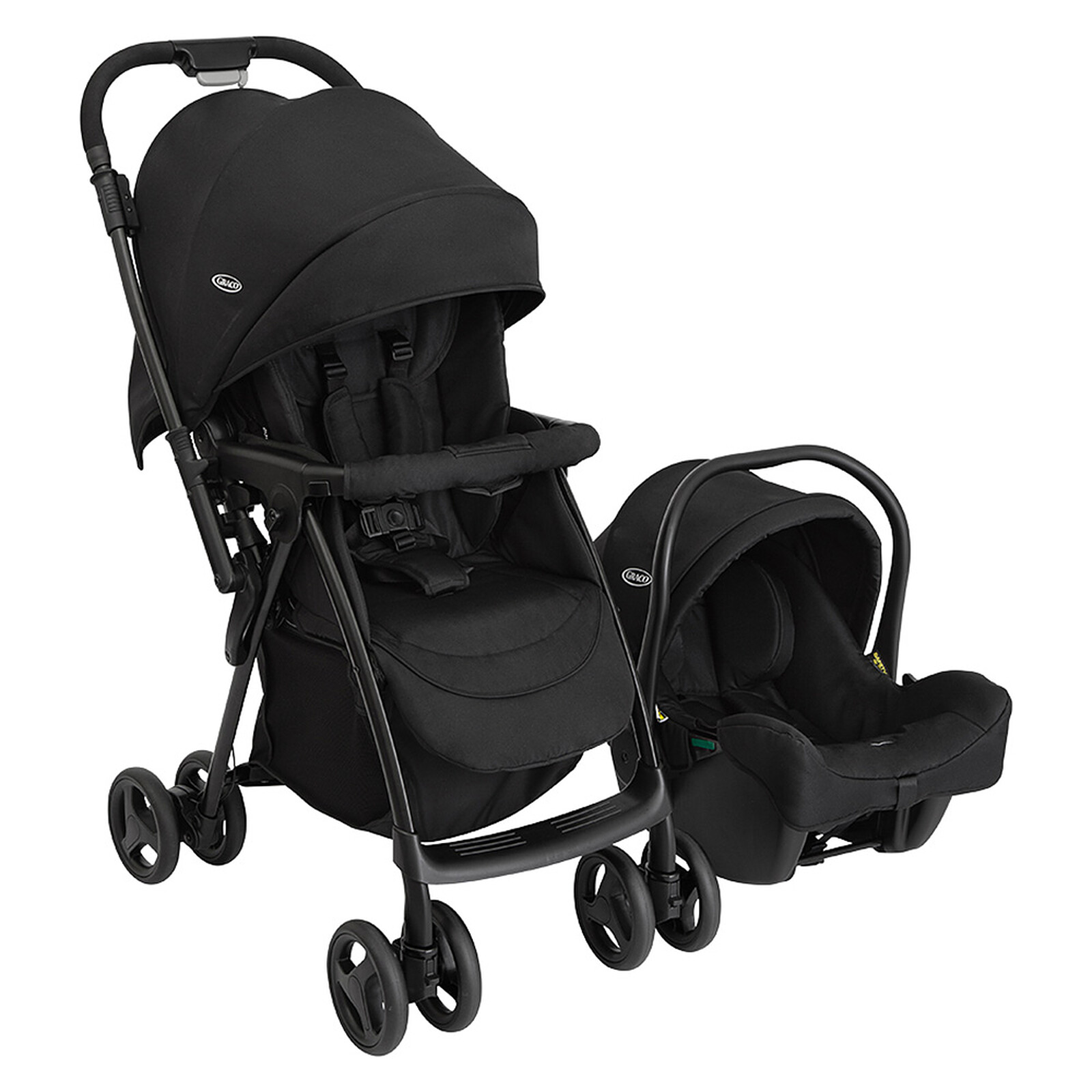 Poussette Duo Revaya et Siège Auto SnugLite - Midnight Black Graco