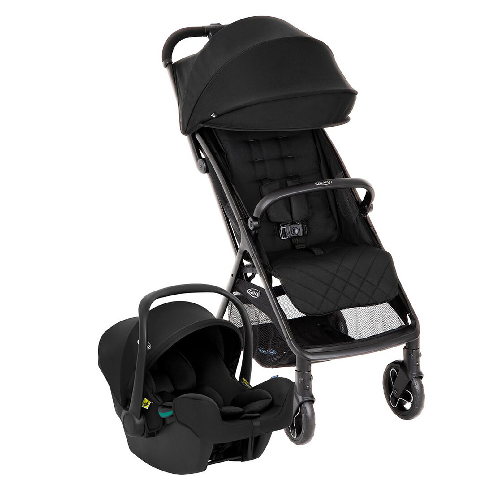 Poussette Duo Myavo et Siège Auto SnugLite - Midnight Black Graco