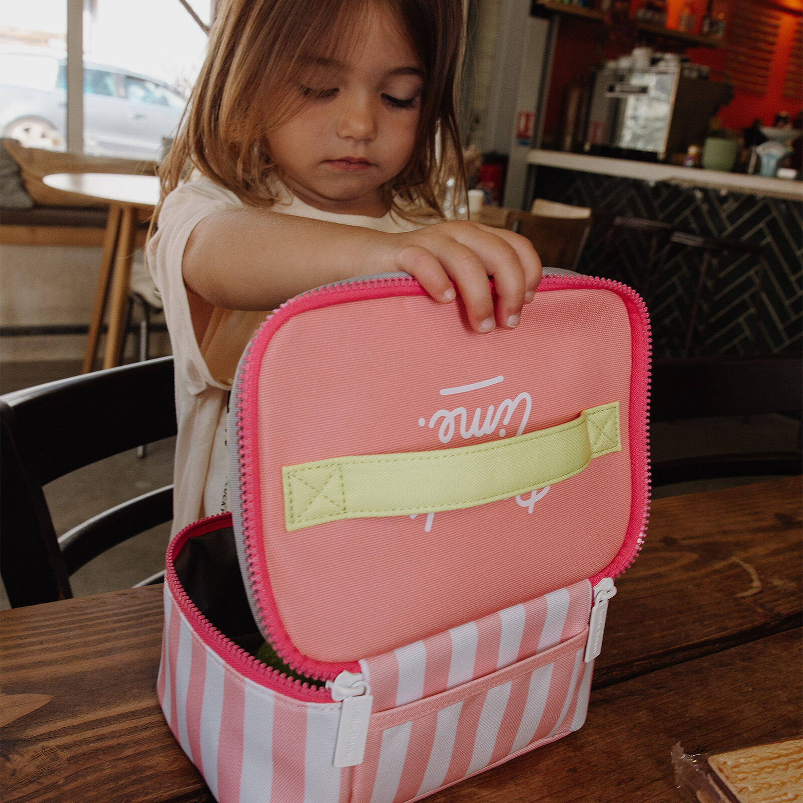 Avis Lunch Bag - Pink Stripes