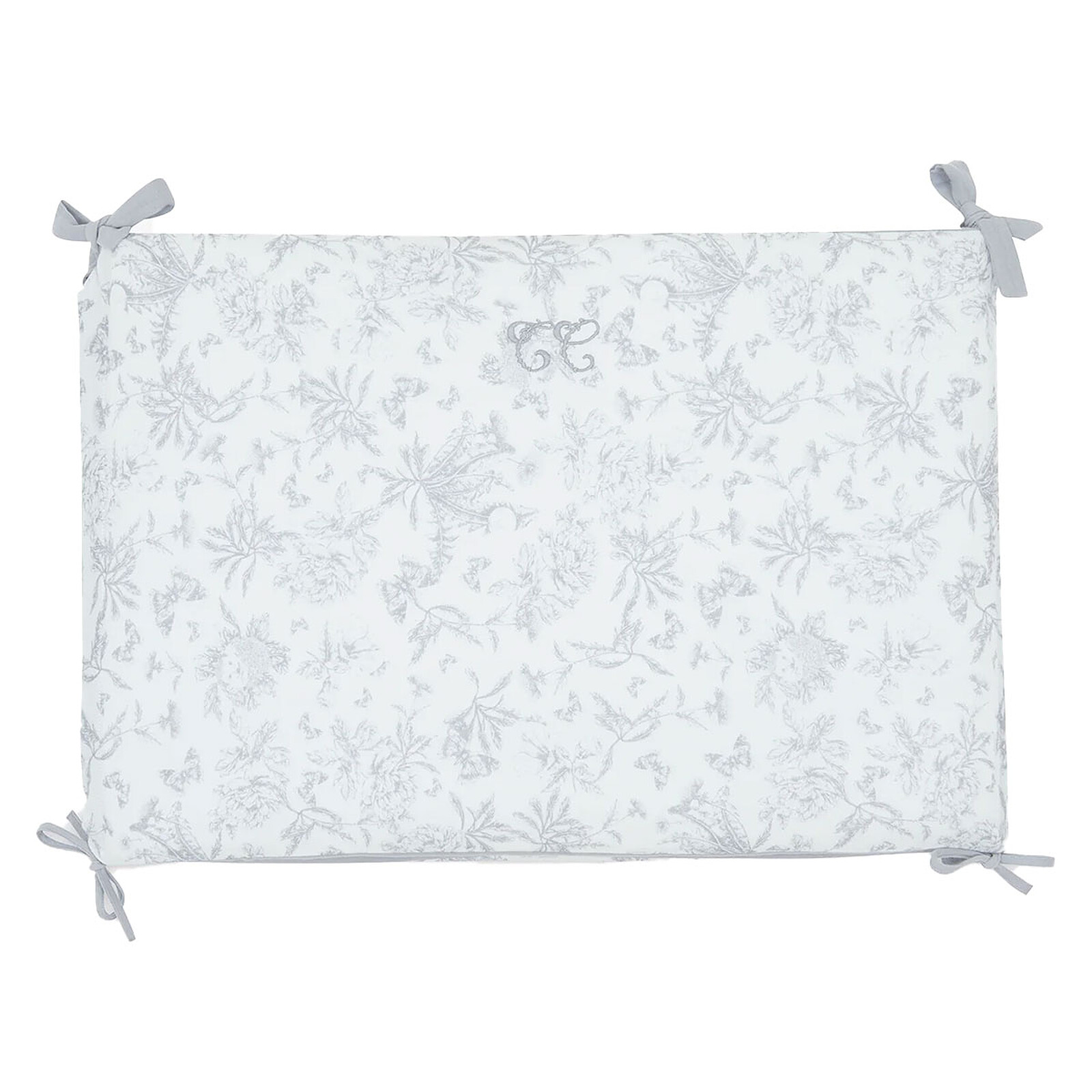 Tour de Lit - Toile de Jouy Gris Tartine et Chocolat