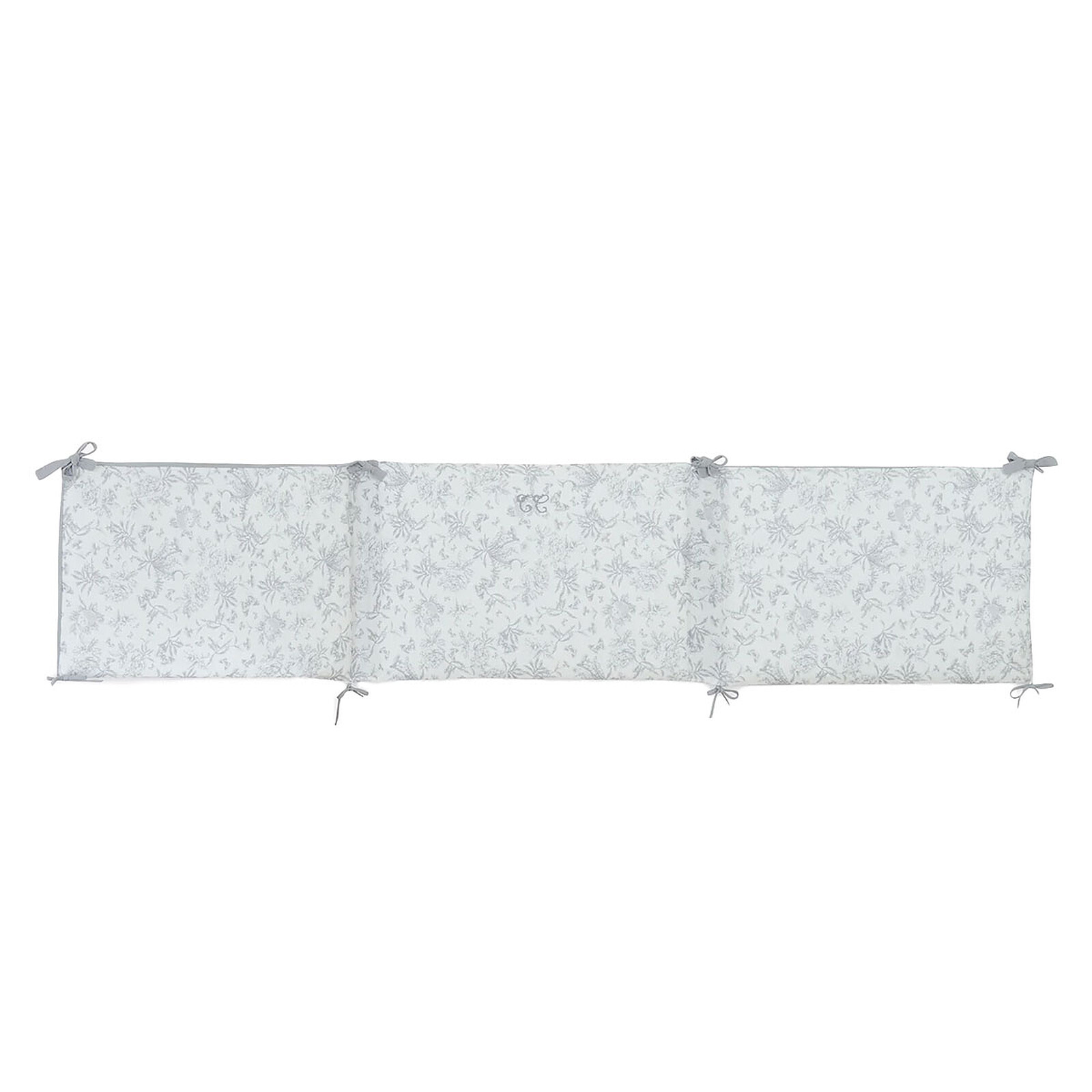 Tour de Lit - Toile de Jouy Gris Tartine et Chocolat