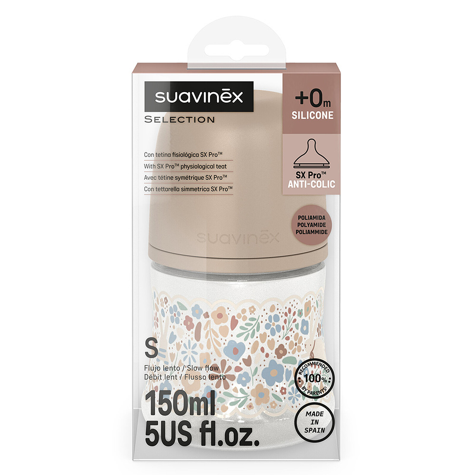 Biberon Tétine Symétrique SX Pro Wonderland Neutral Liberty - 150 ml Suavinex