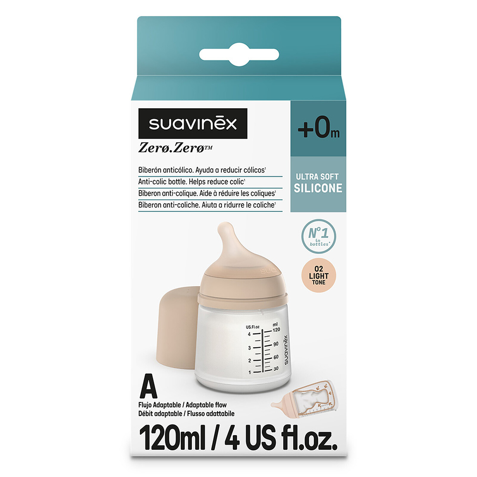 Avis Biberon Anti-Colique Zerø.Zerø Spécial Allaitement Light - 120 ml