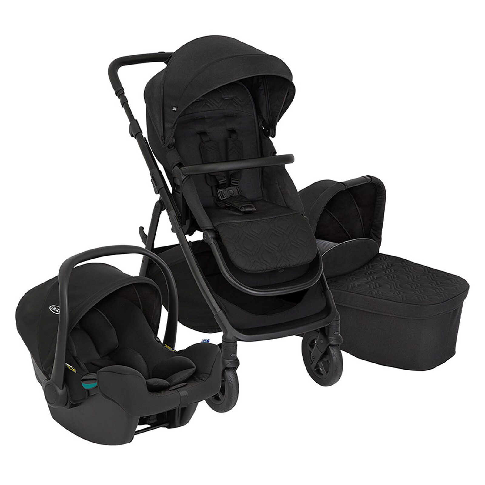 Poussette Trio Near2Me DLX - Midnight Black Graco