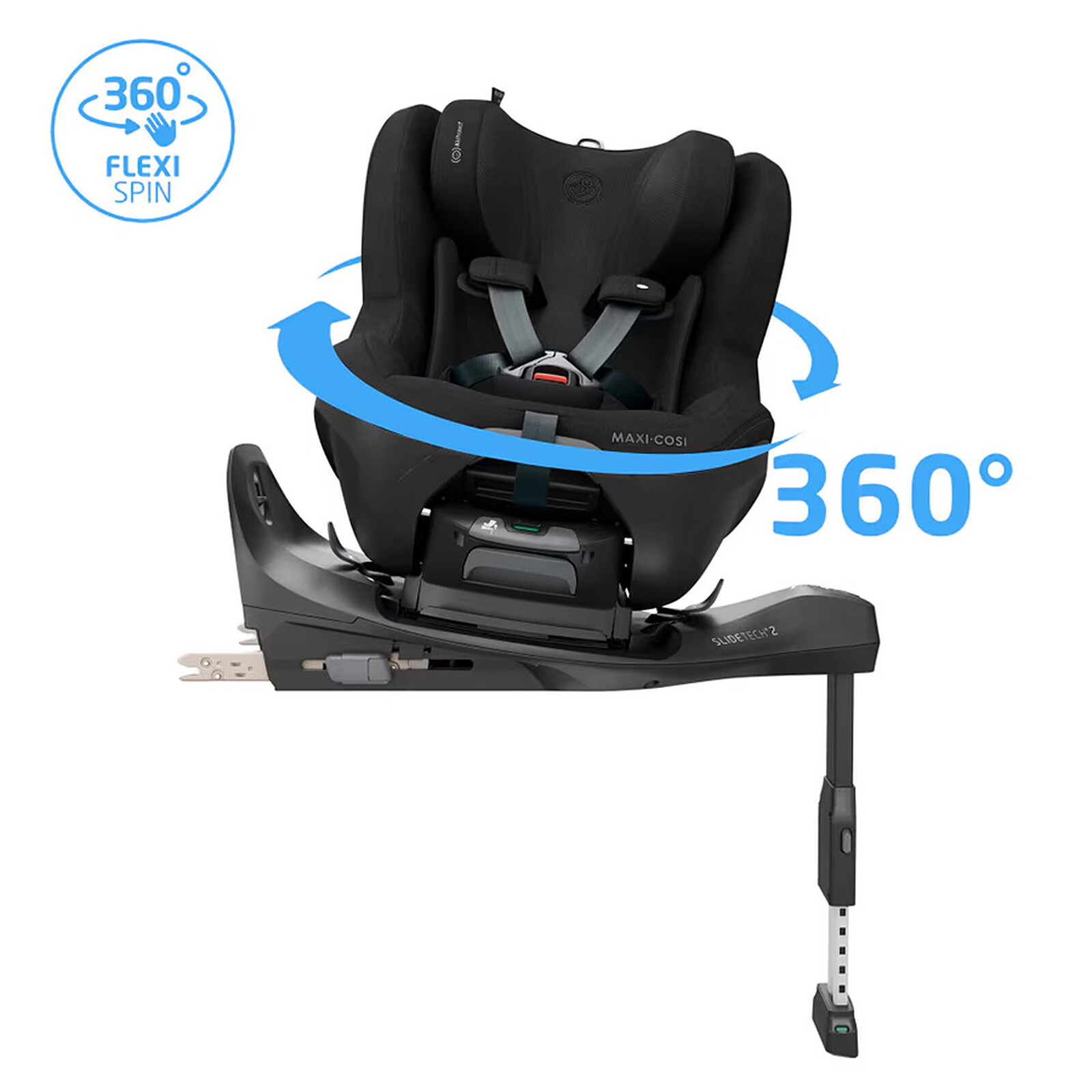 Siège Auto Pearl Slide Pro i-Size Groupe 0+/1 - Authentic Black Maxi-Cosi