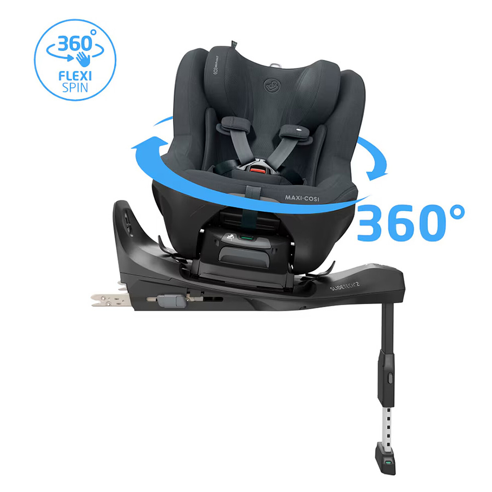 Siège Auto Pearl Slide Pro i-Size Groupe 0+/1 - Authentic Graphite Maxi-Cosi