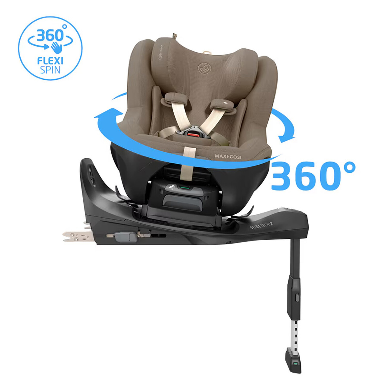Siège Auto Pearl Slide Pro i-Size Groupe 0+/1 - Authentic Truffle Maxi-Cosi