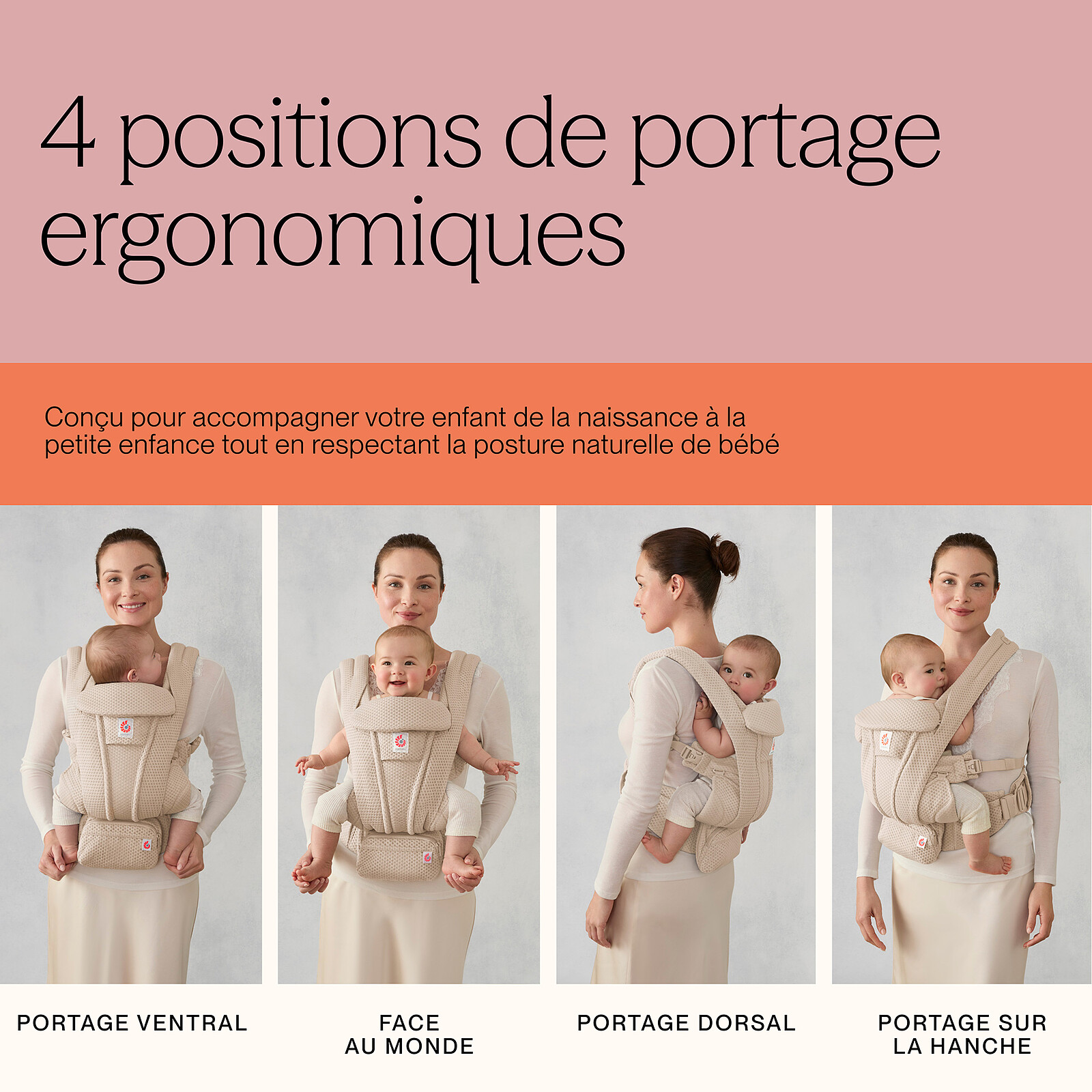 Porte-bébe Omni Deluxe Coton - Bleu Ciel pas cher