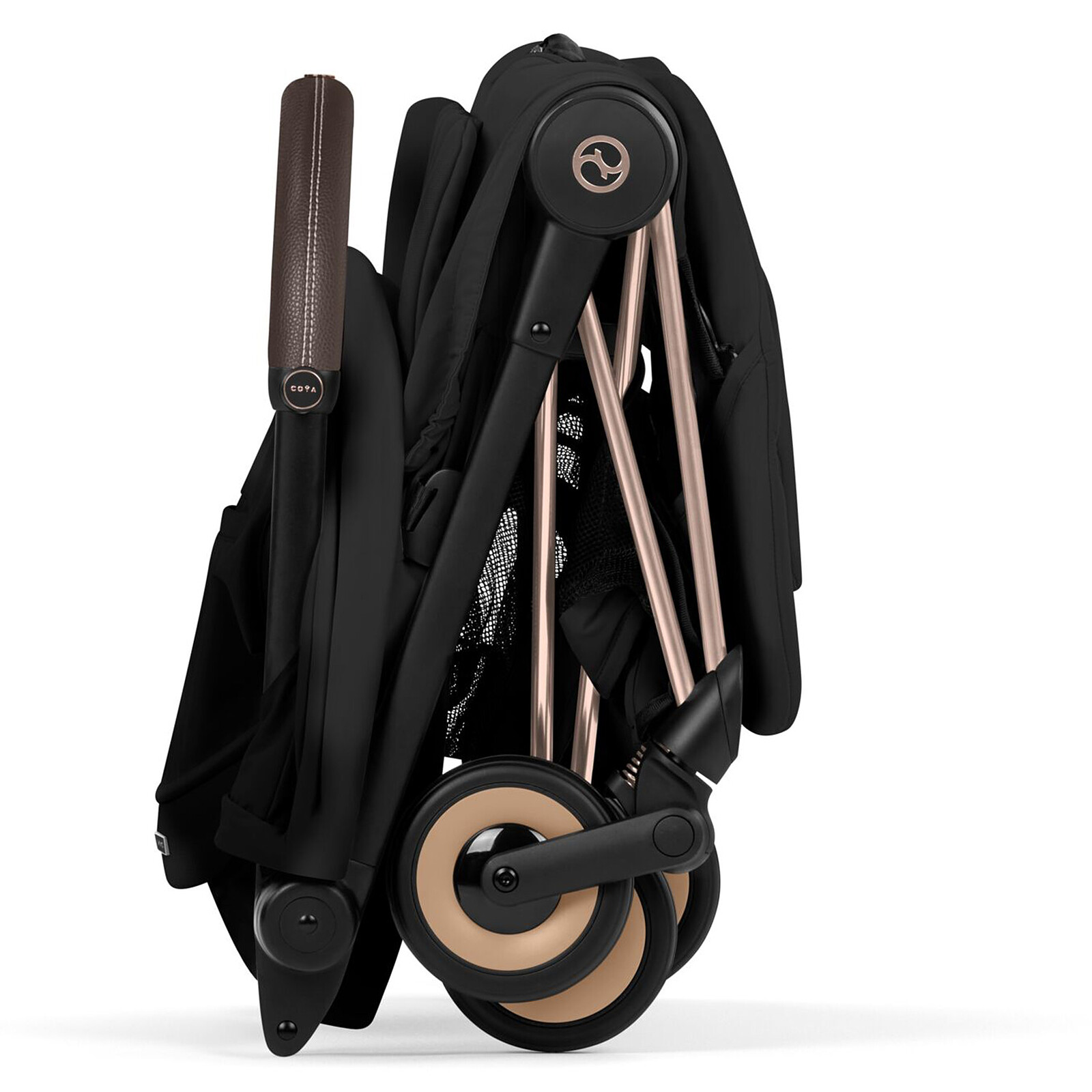 Achat Poussette Ultra-compacte Coyä Style Châssis Rosegold - Sepia Black